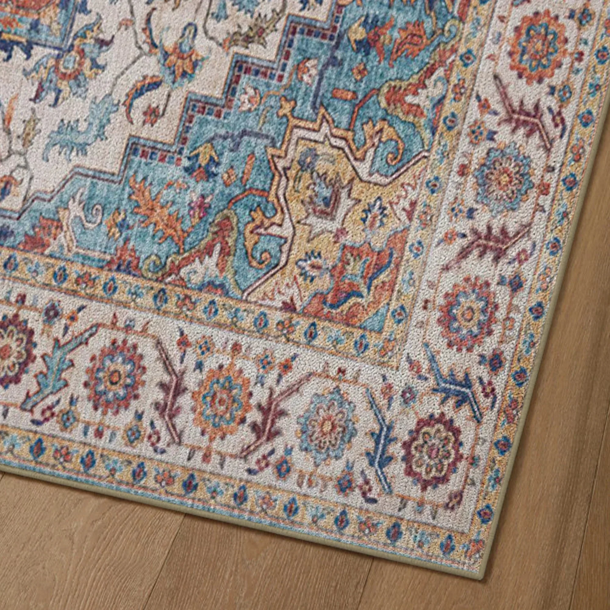 7ft x 5ft Vintage Indoor Non-Slip Washable Large  Area Rugs for Bedroom Living Room - Image 33
