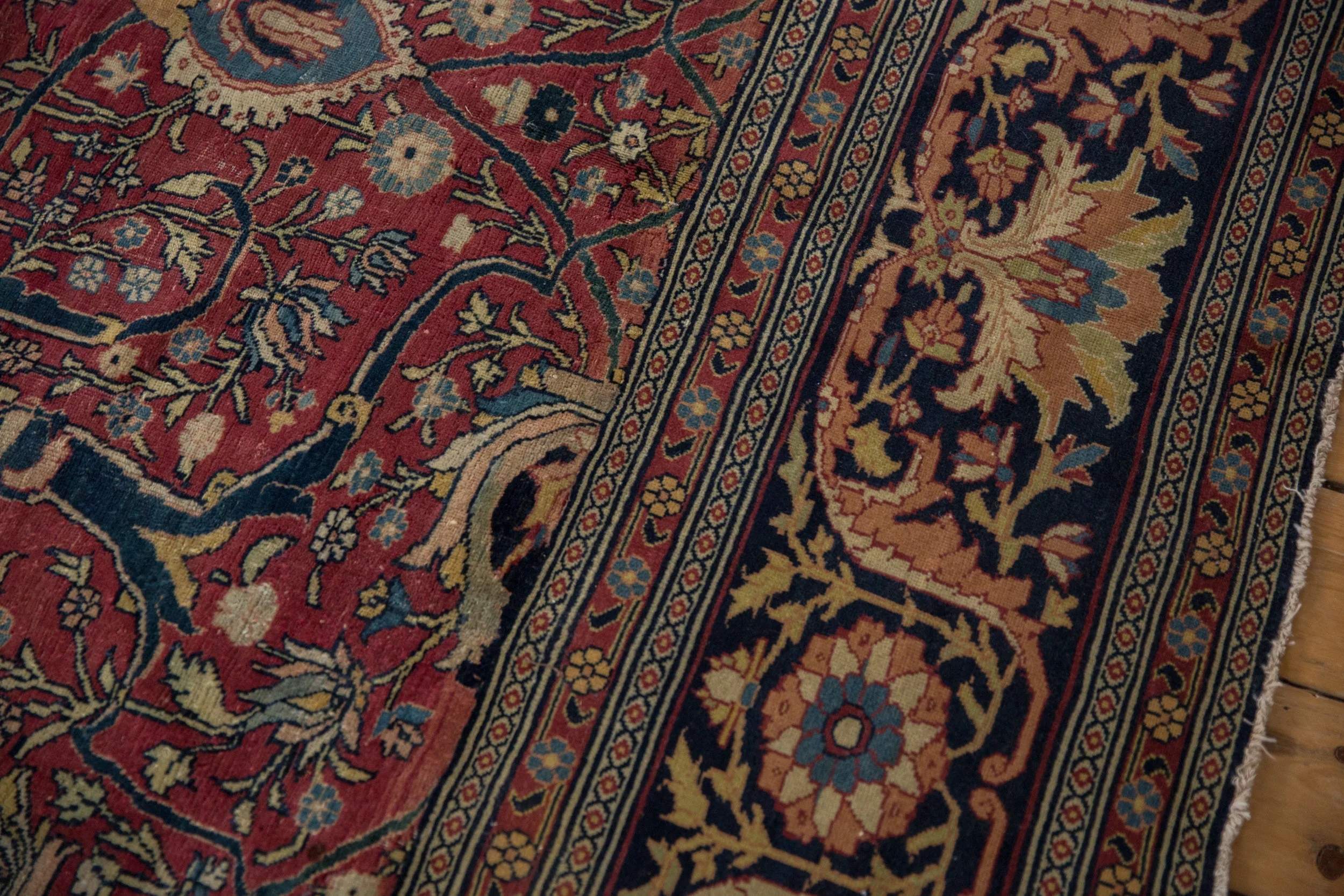 7x10.5 Antique Fine Tabriz Carpet - Image 10
