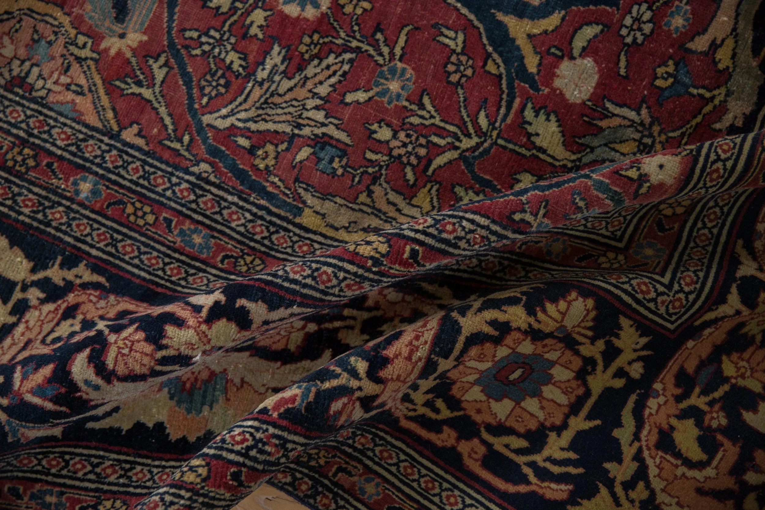 7x10.5 Antique Fine Tabriz Carpet - Image 11
