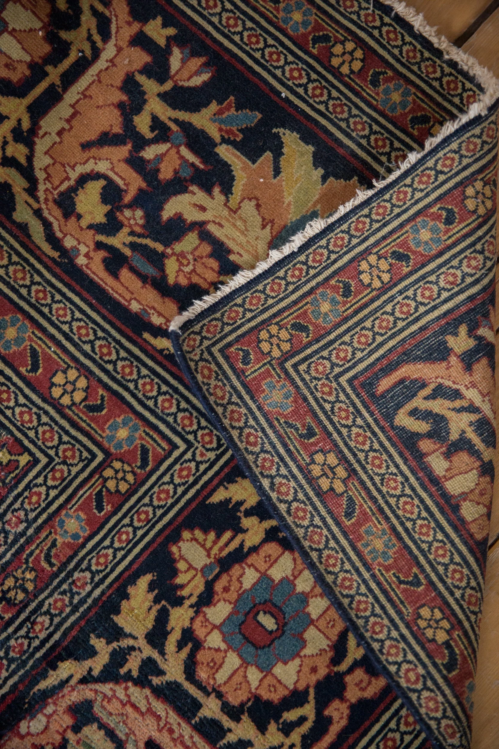 7x10.5 Antique Fine Tabriz Carpet - Image 12