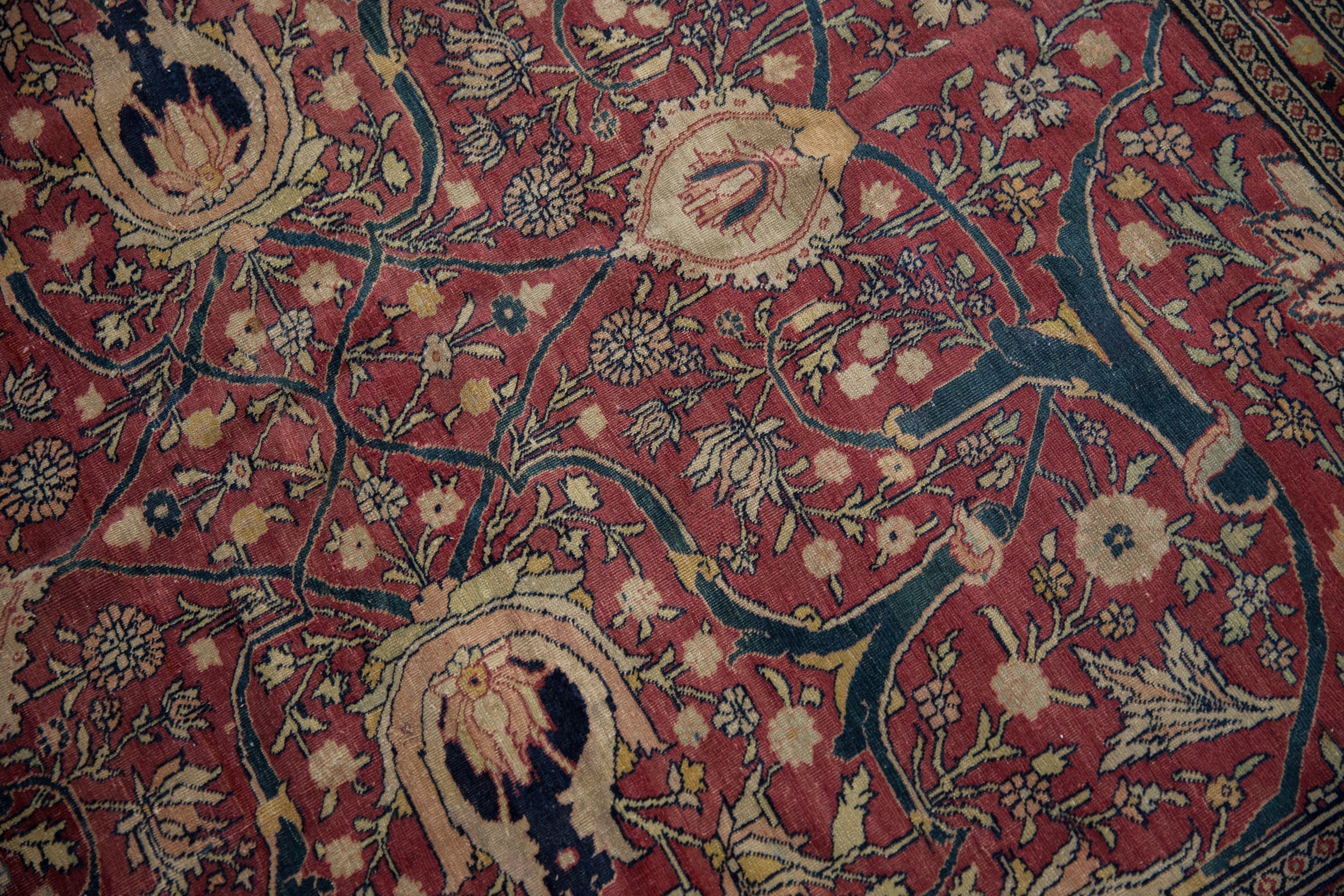 7x10.5 Antique Fine Tabriz Carpet - Image 3
