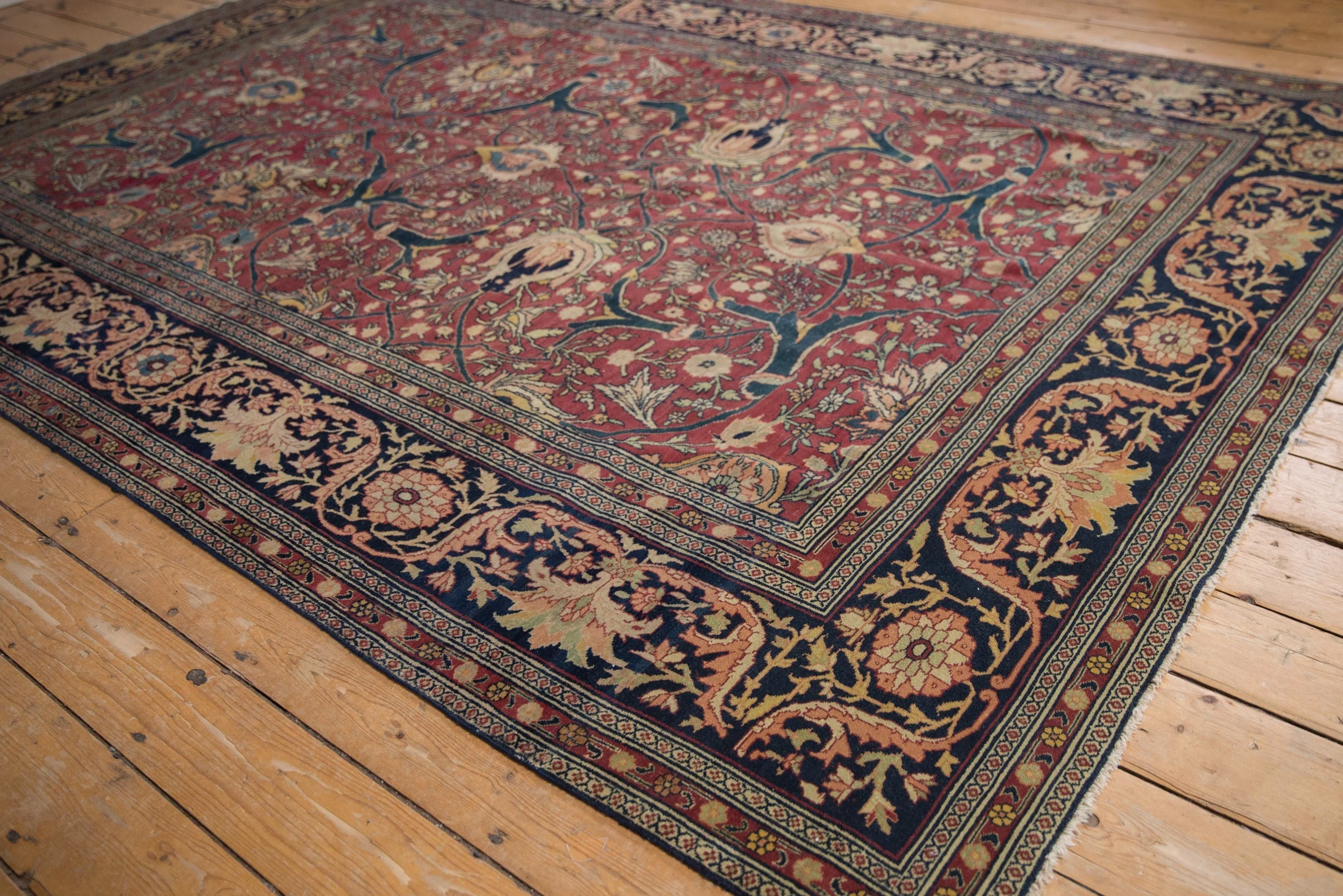 7x10.5 Antique Fine Tabriz Carpet - Image 4