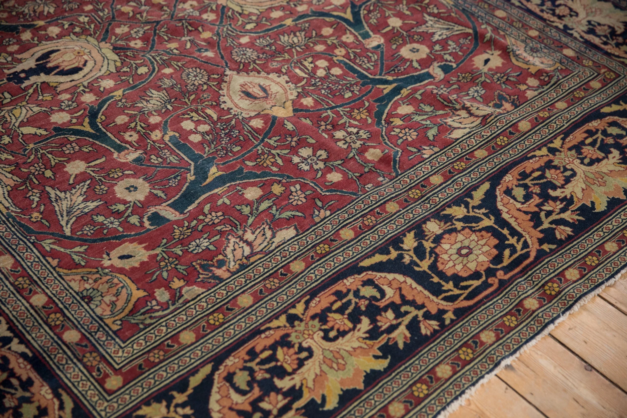 7x10.5 Antique Fine Tabriz Carpet - Image 5