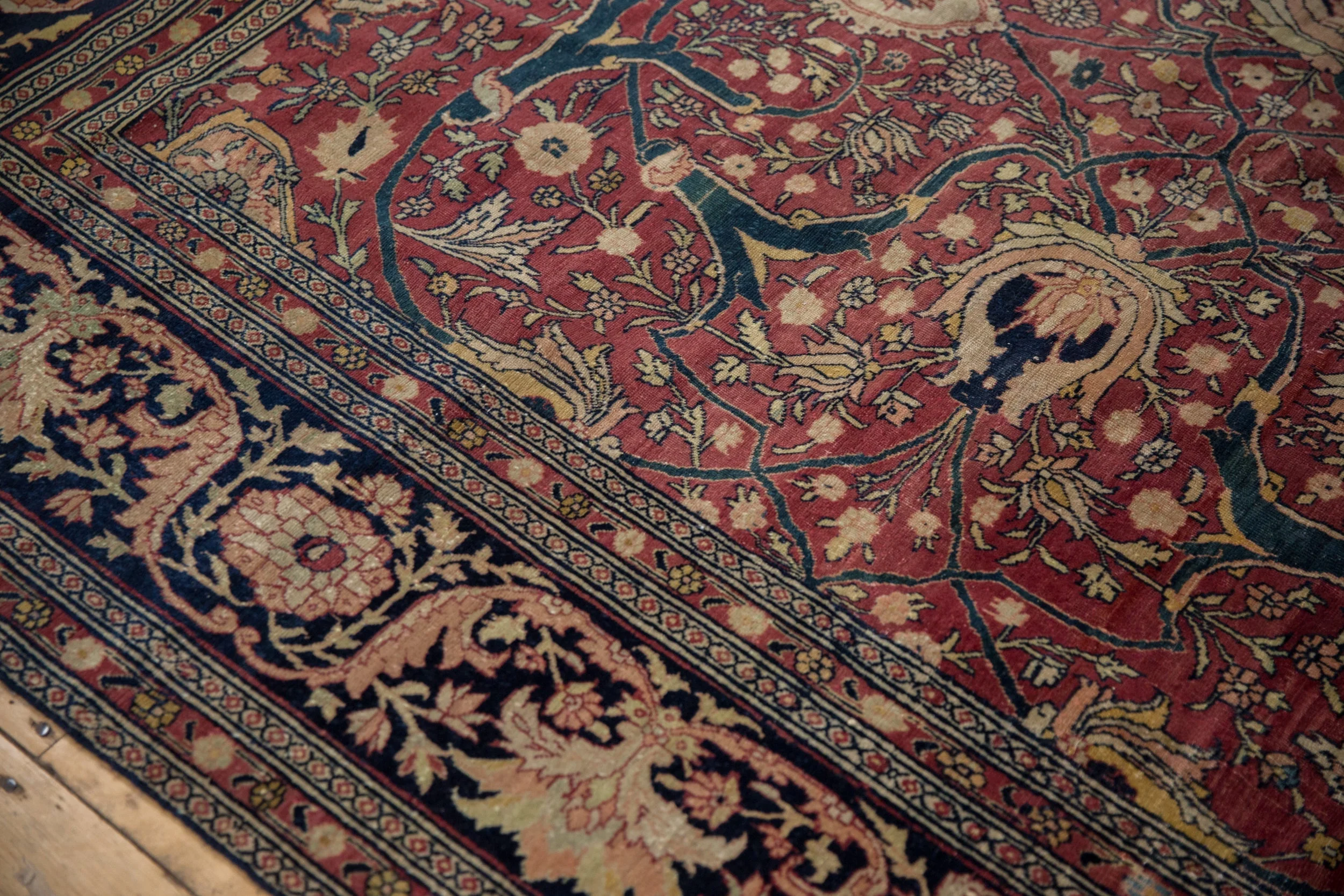 7x10.5 Antique Fine Tabriz Carpet - Image 7