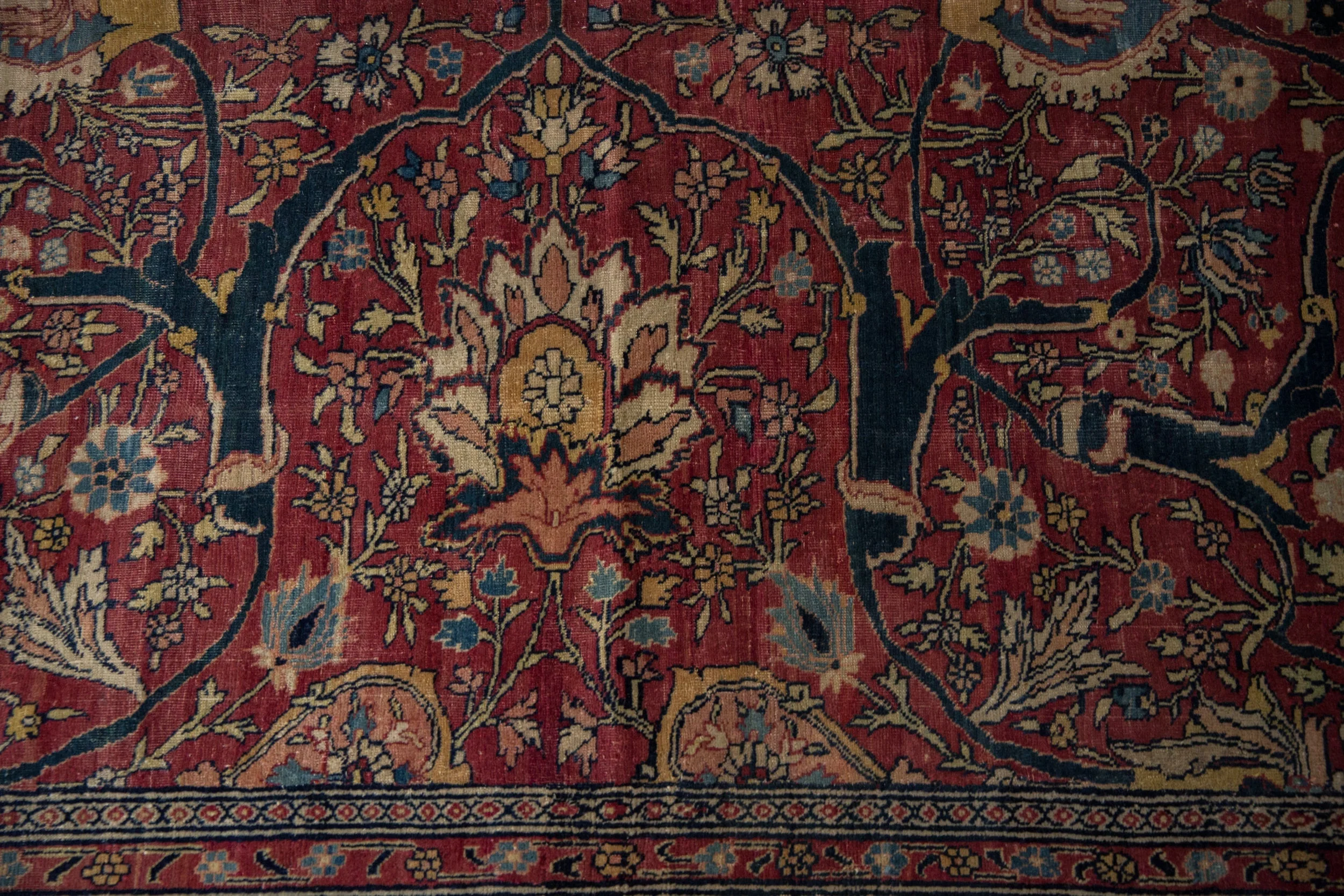 7x10.5 Antique Fine Tabriz Carpet - Image 8