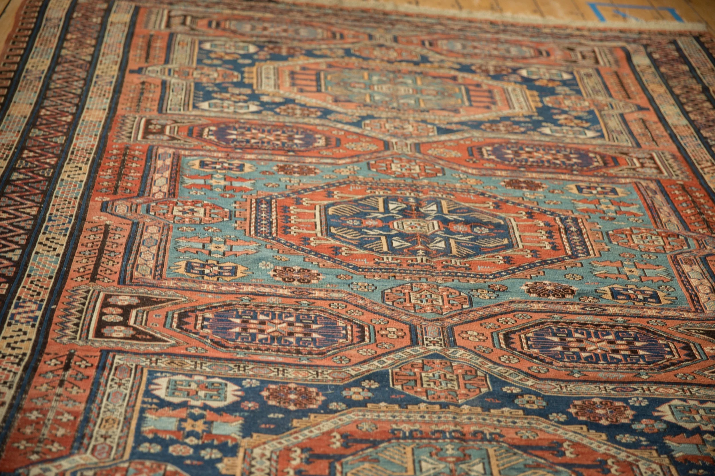 7x10.5 Antique Soumac Design Carpet - Image 11