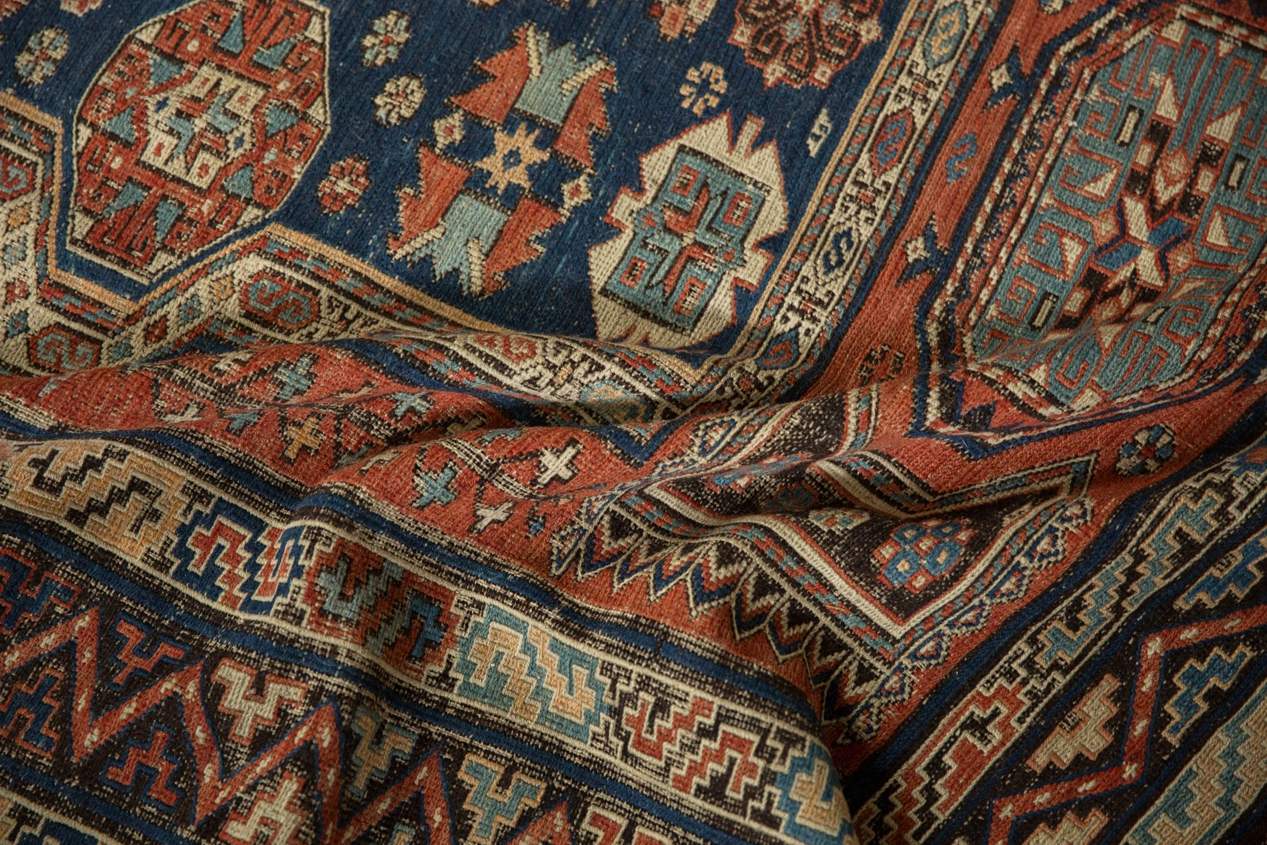 7x10.5 Antique Soumac Design Carpet - Image 12