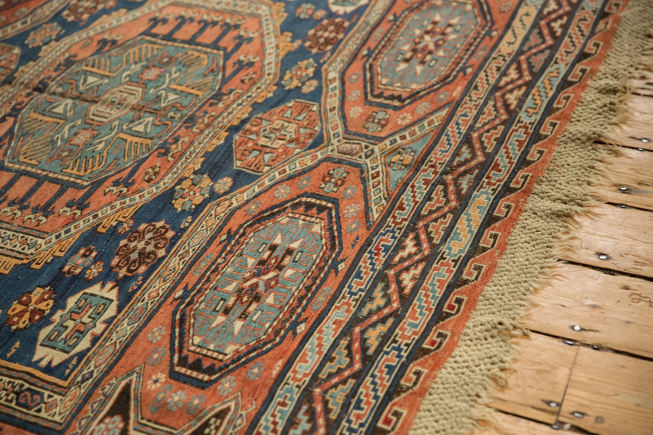 7x10.5 Antique Soumac Design Carpet - Image 6