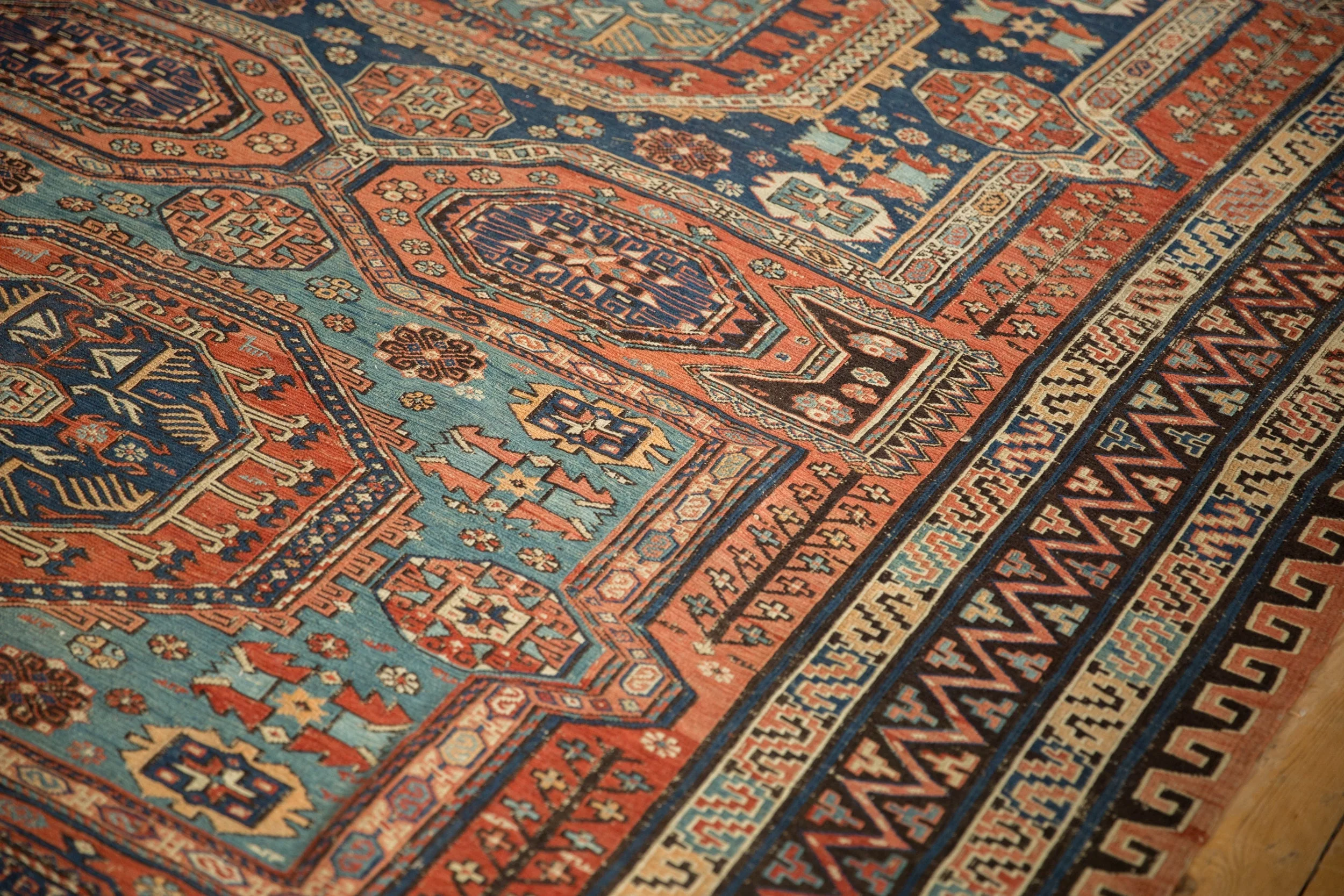 7x10.5 Antique Soumac Design Carpet - Image 8