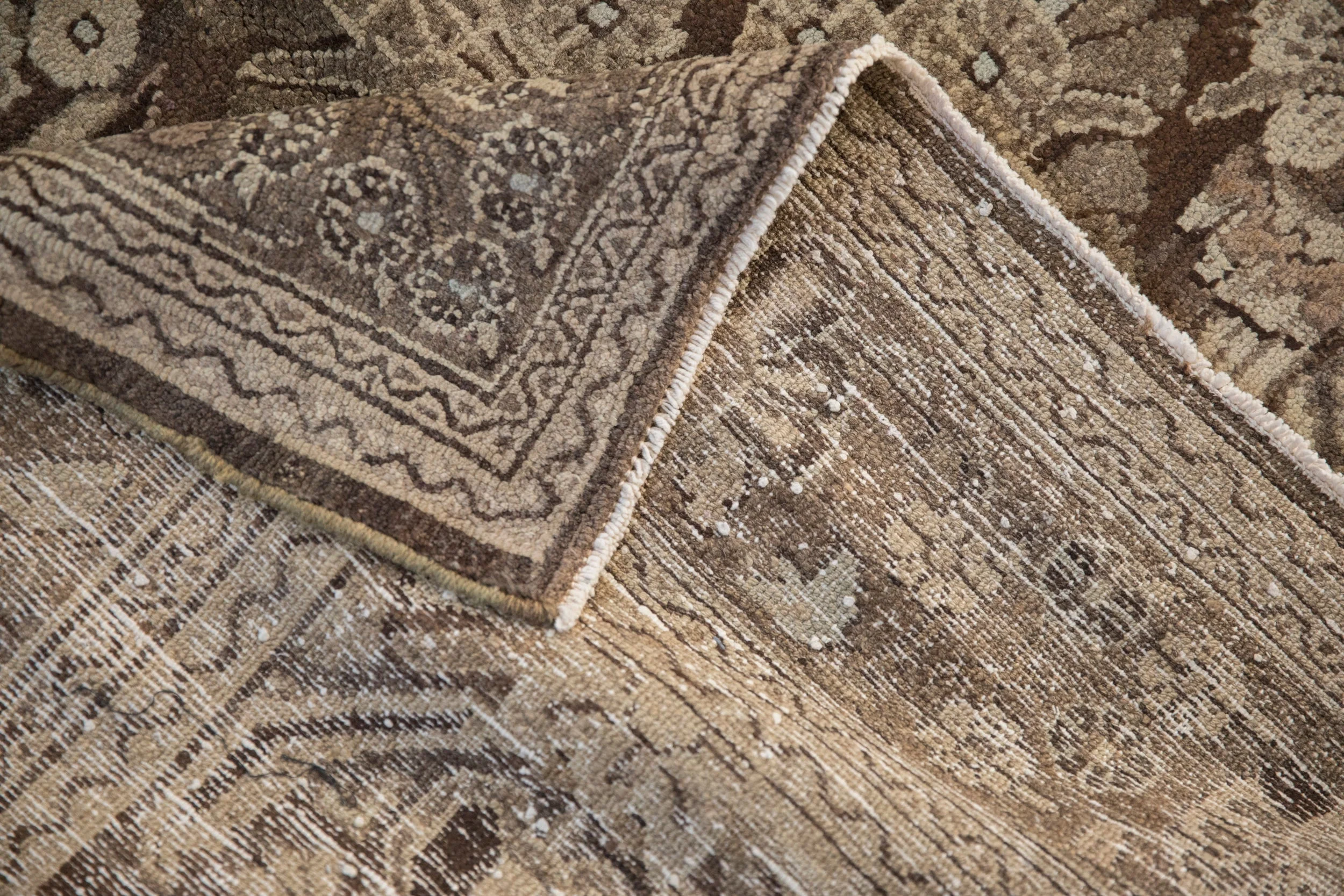 7x10.5 Vintage Distressed Bibikabad Carpet - Image 12