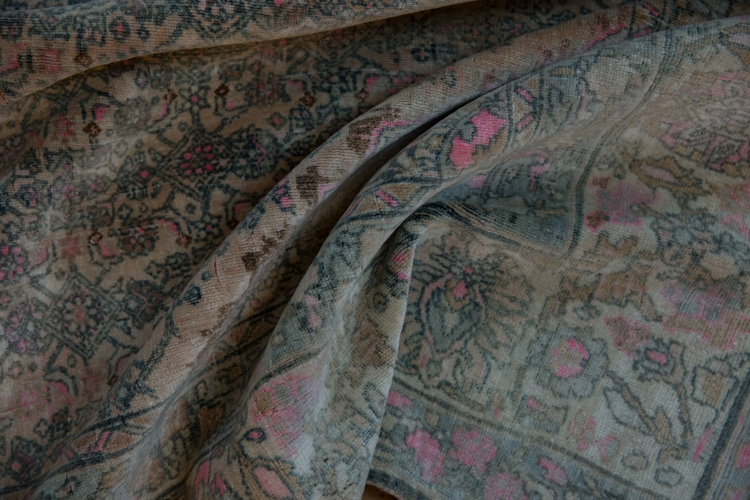 7x10.5 Vintage Distressed Bijar Carpet - Image 10