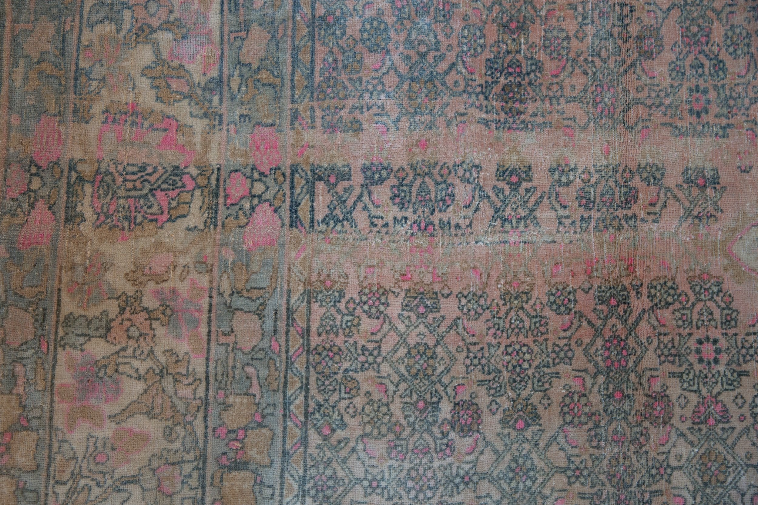 7x10.5 Vintage Distressed Bijar Carpet - Image 12