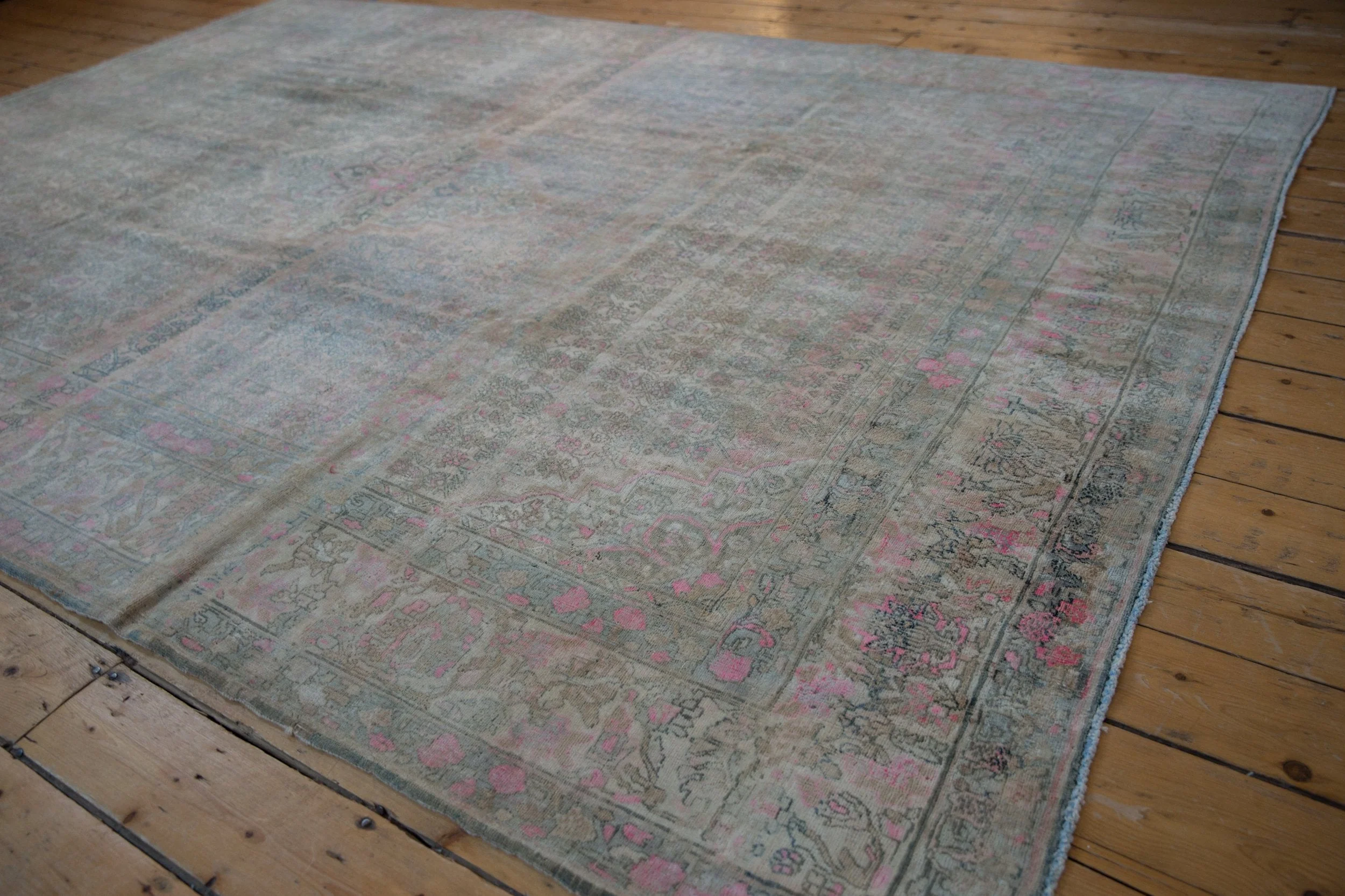 7x10.5 Vintage Distressed Bijar Carpet - Image 3