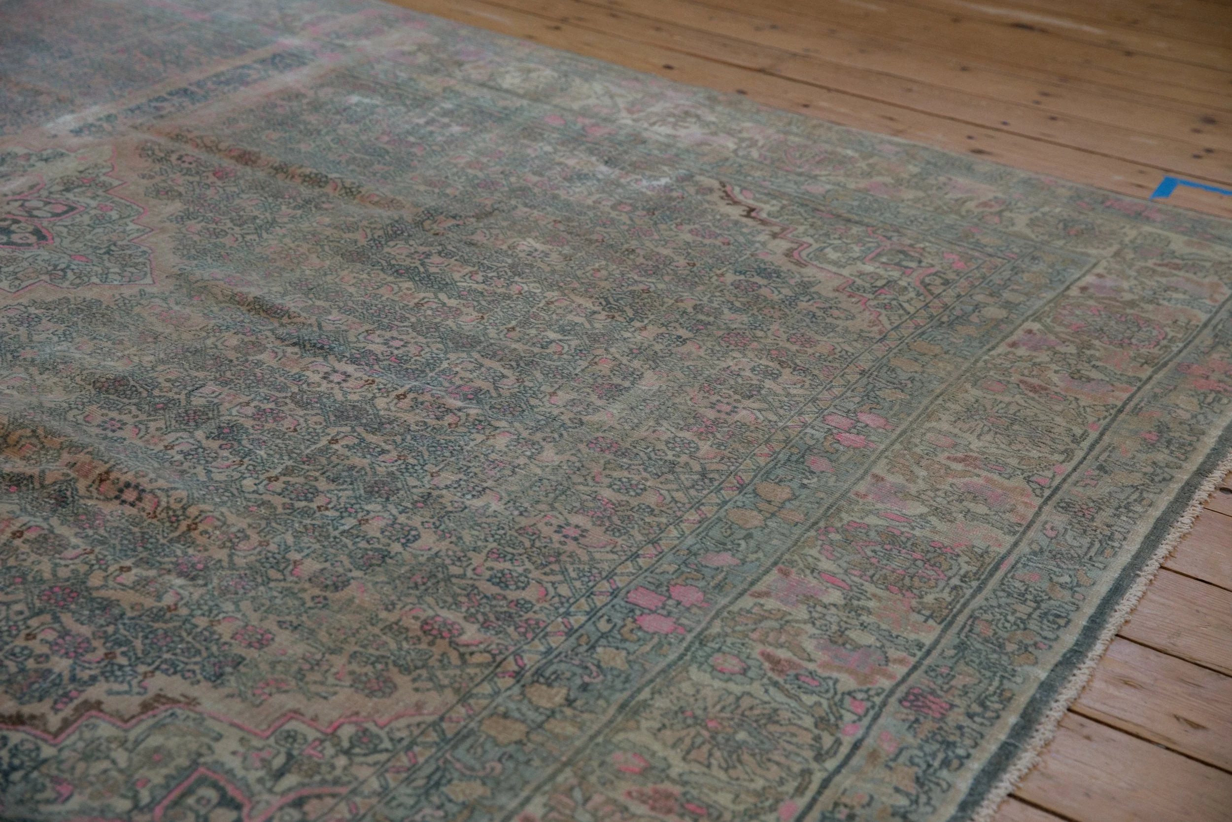 7x10.5 Vintage Distressed Bijar Carpet - Image 7