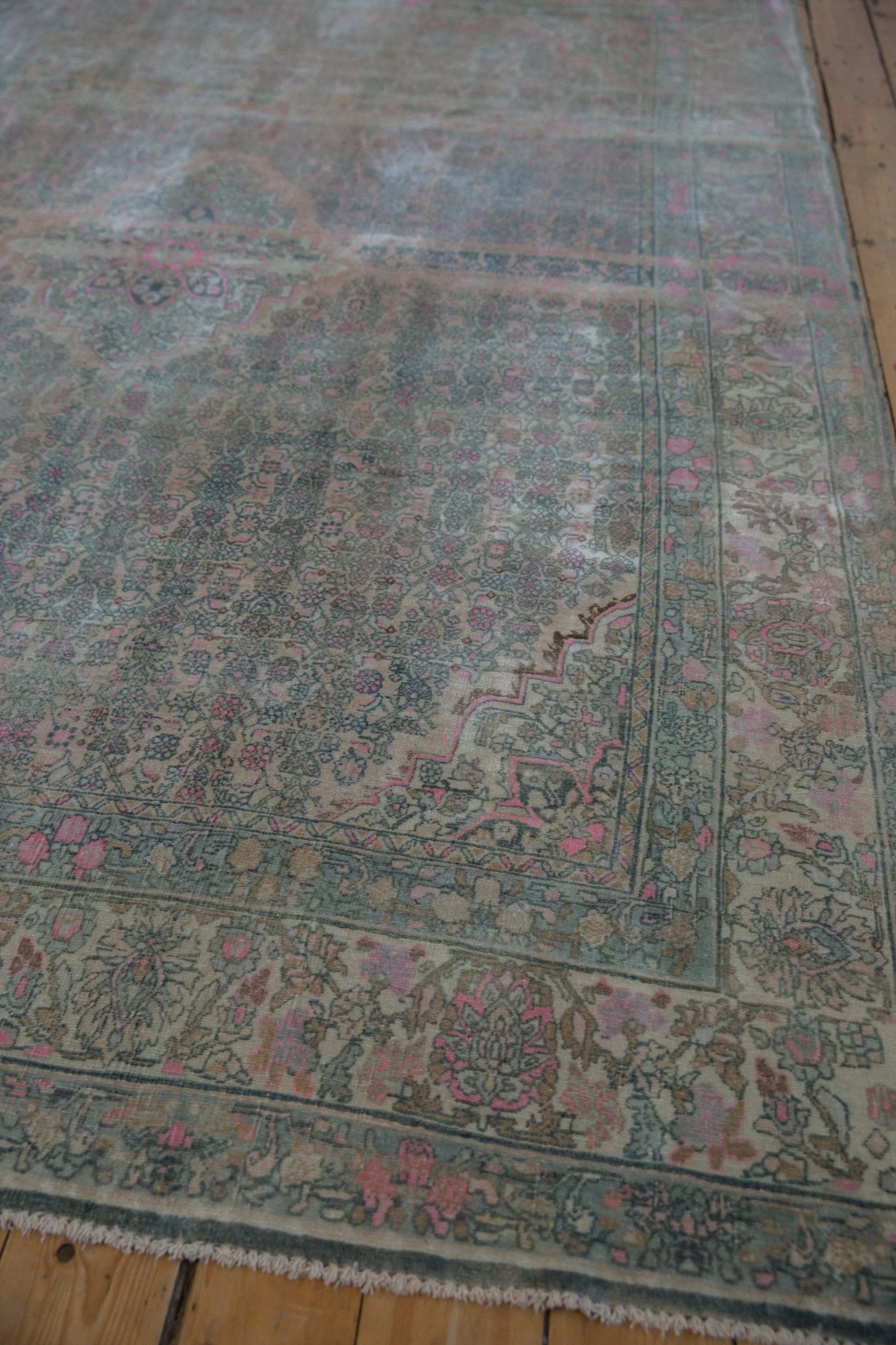 7x10.5 Vintage Distressed Bijar Carpet - Image 8