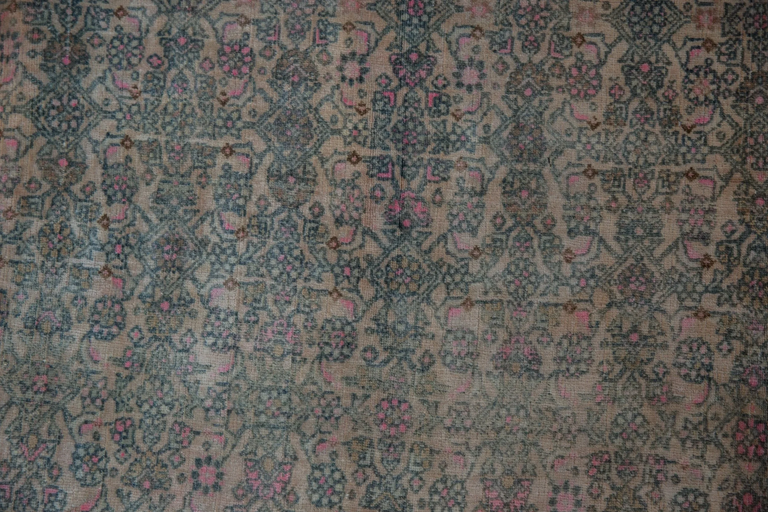 7x10.5 Vintage Distressed Bijar Carpet - Image 9