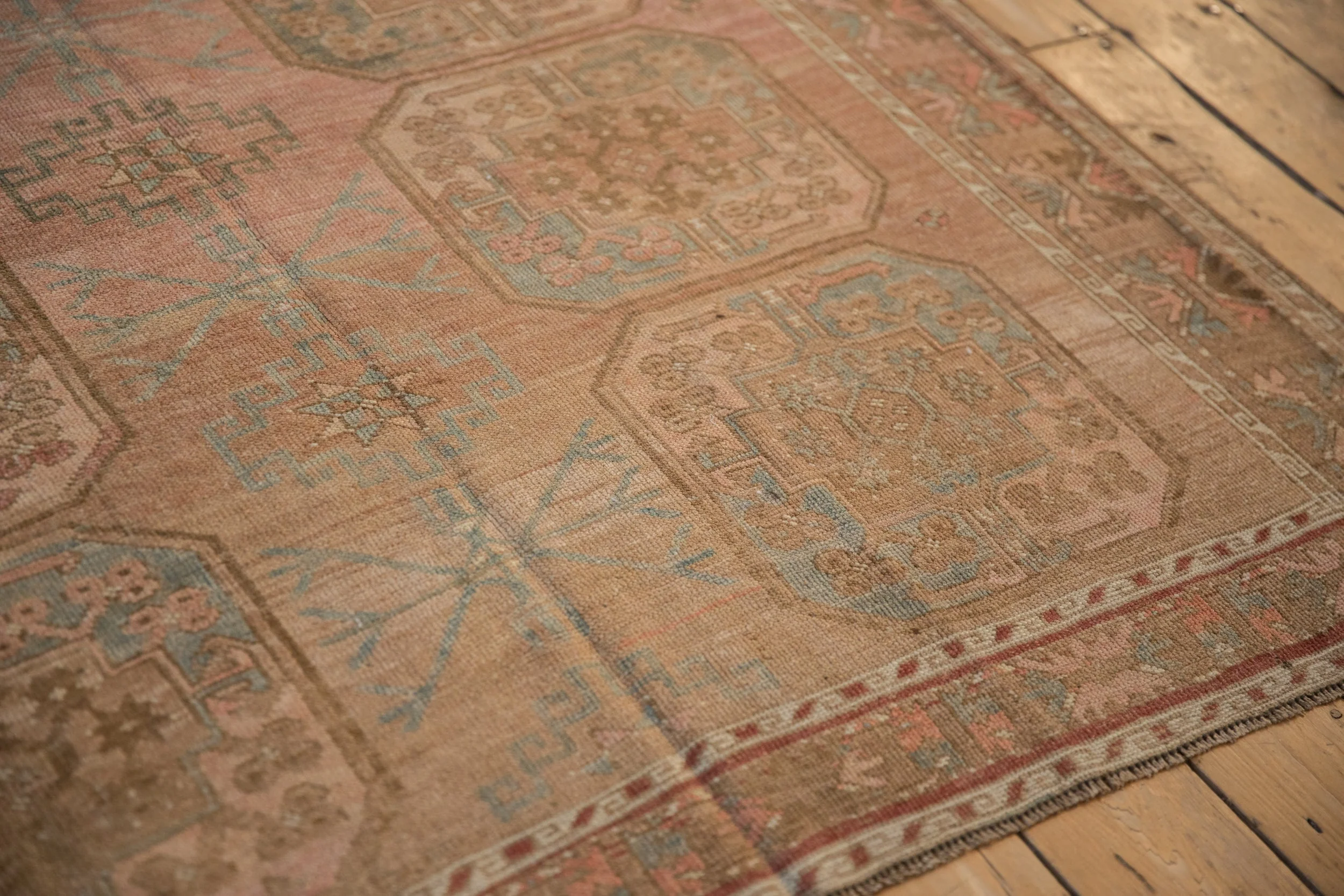 7x10.5 Vintage Distressed Ersari Carpet - Image 11