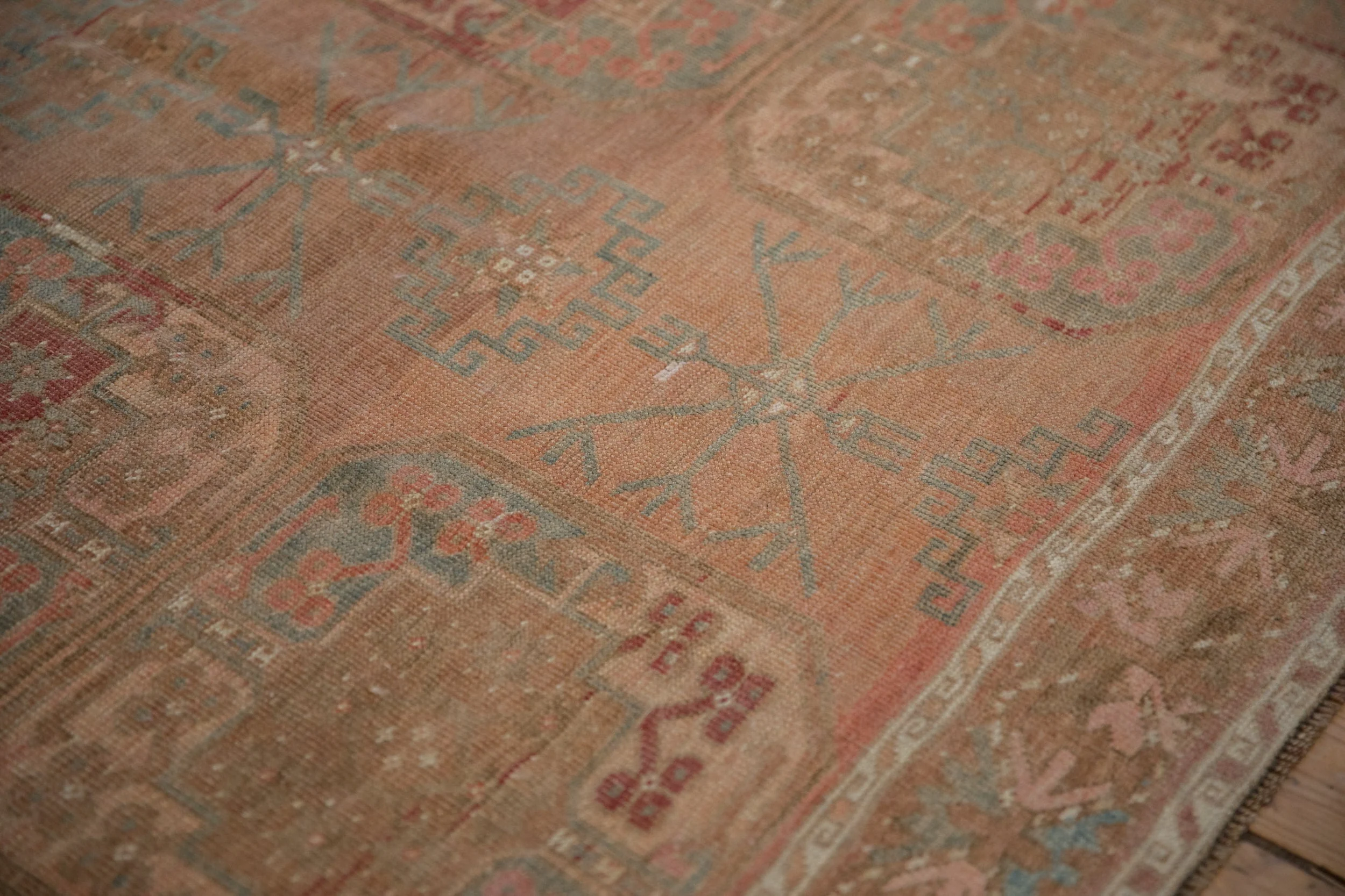 7x10.5 Vintage Distressed Ersari Carpet - Image 5