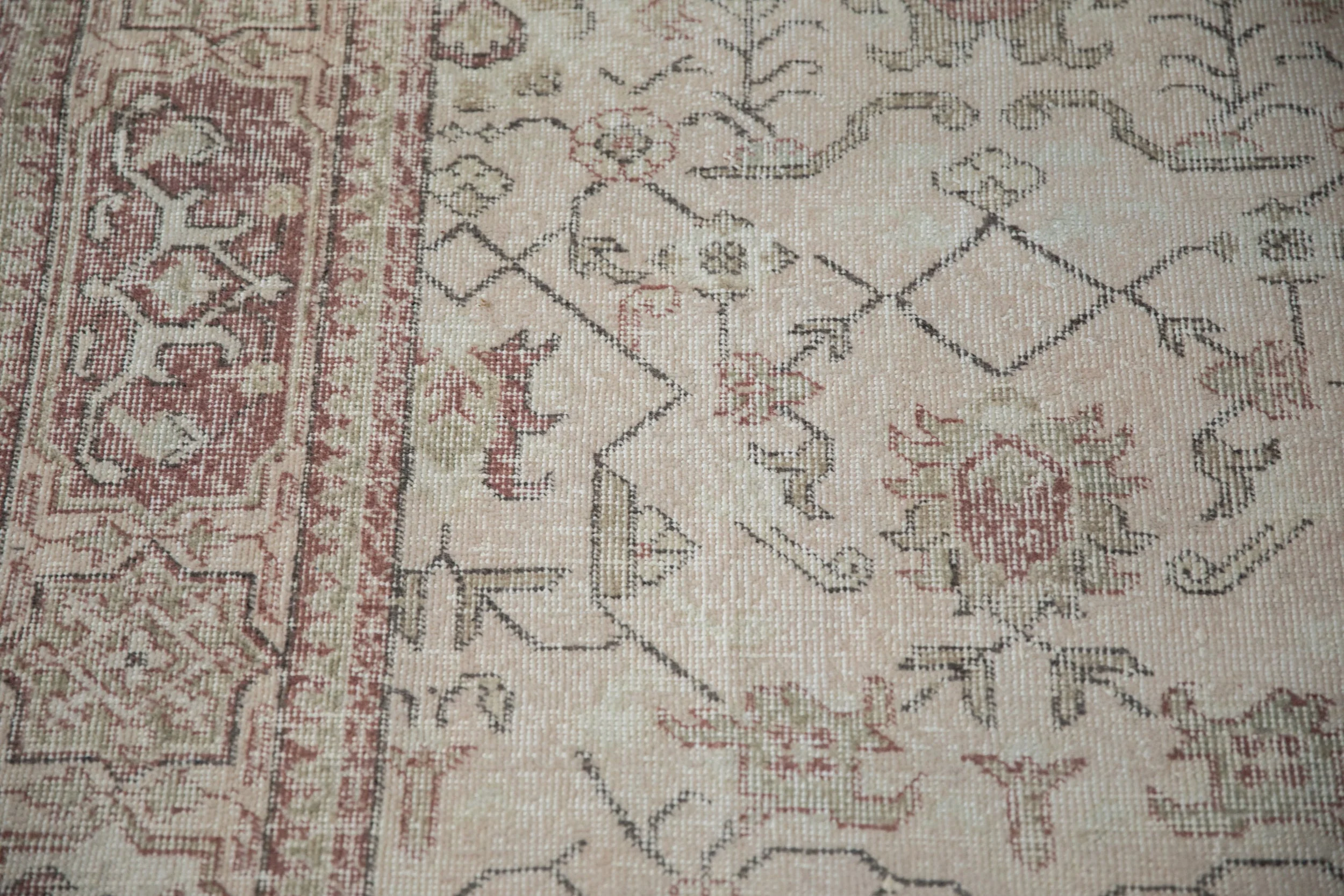 7x10.5 Vintage Distressed Oushak Carpet - Image 10