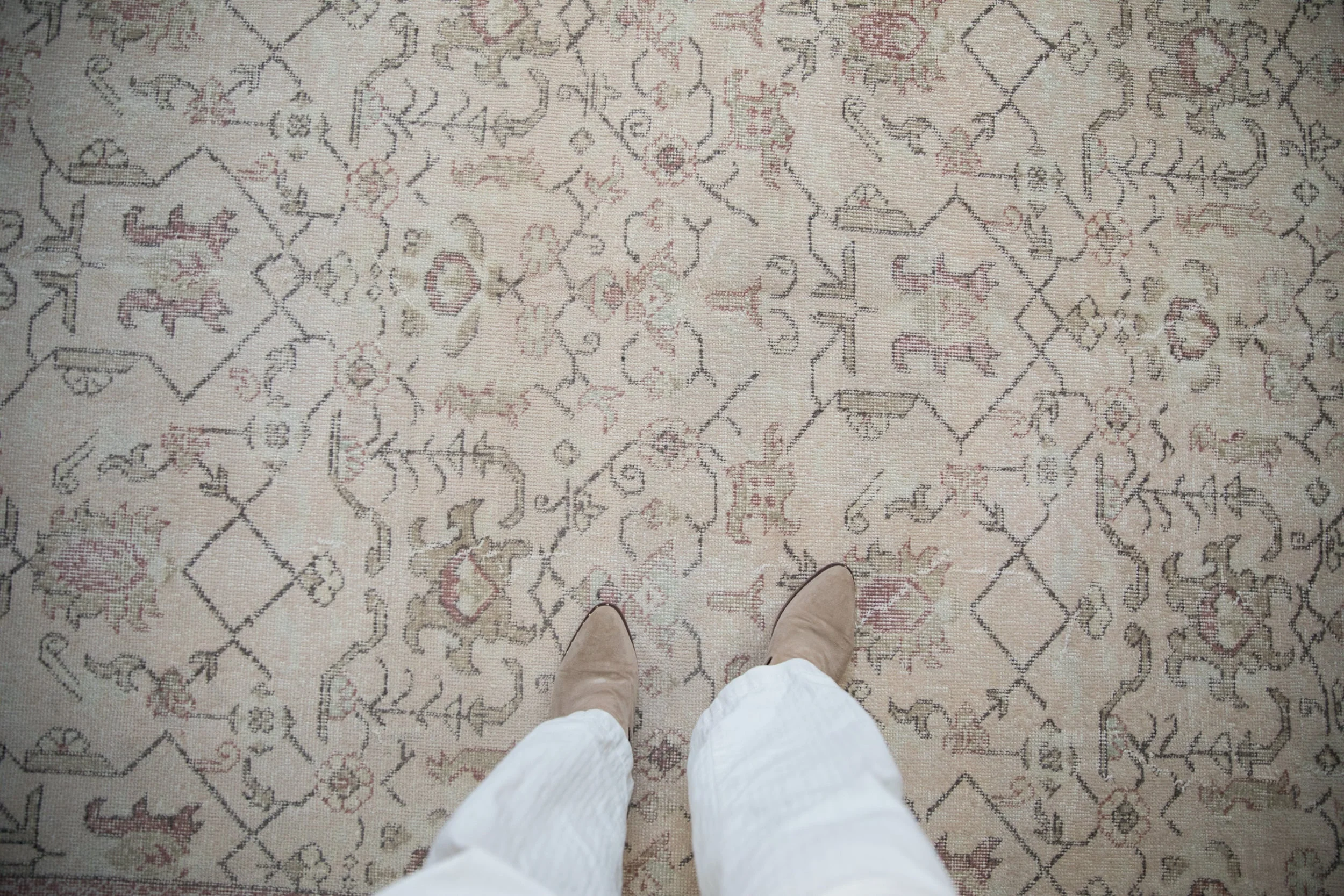 7x10.5 Vintage Distressed Oushak Carpet - Image 2