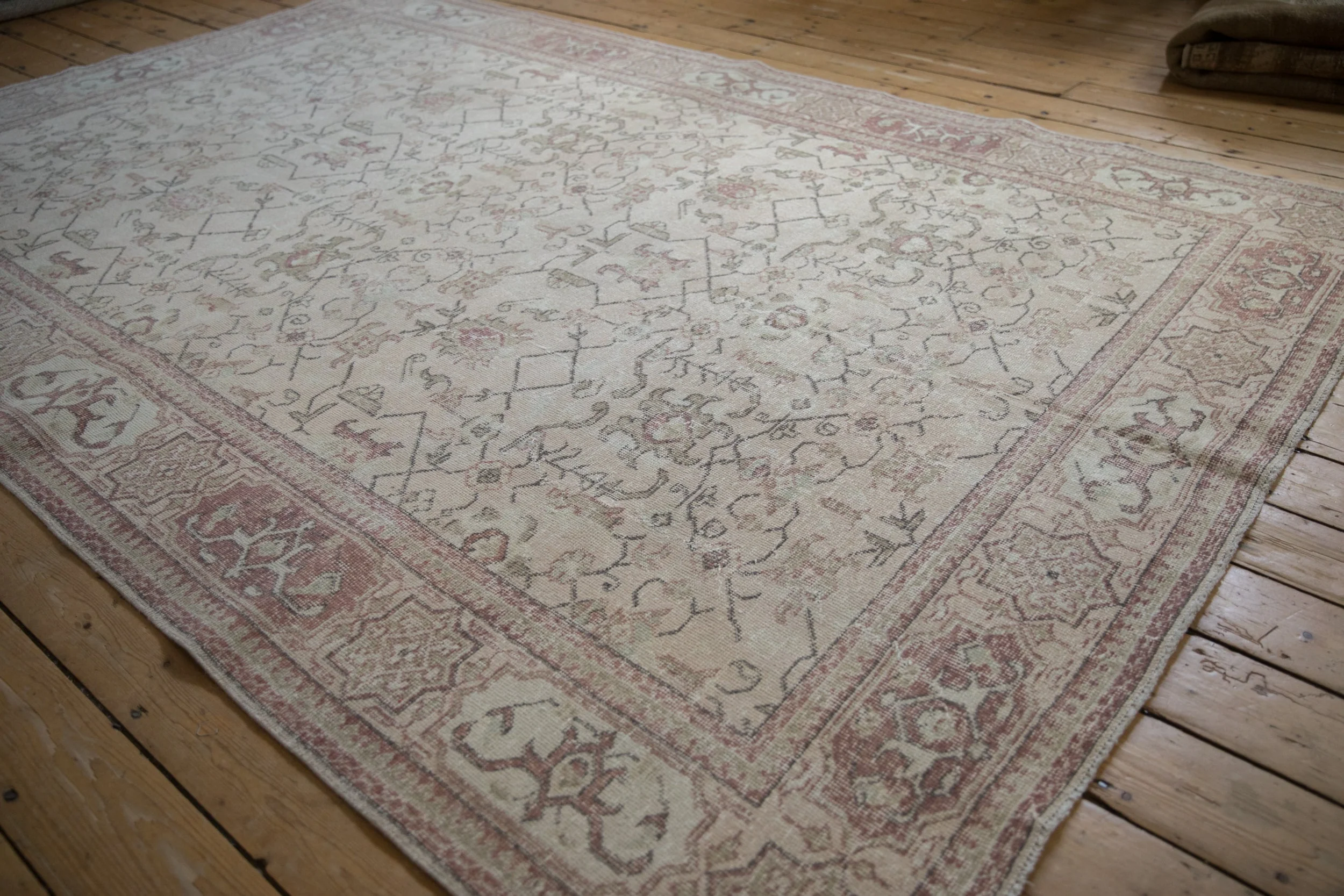 7x10.5 Vintage Distressed Oushak Carpet - Image 3