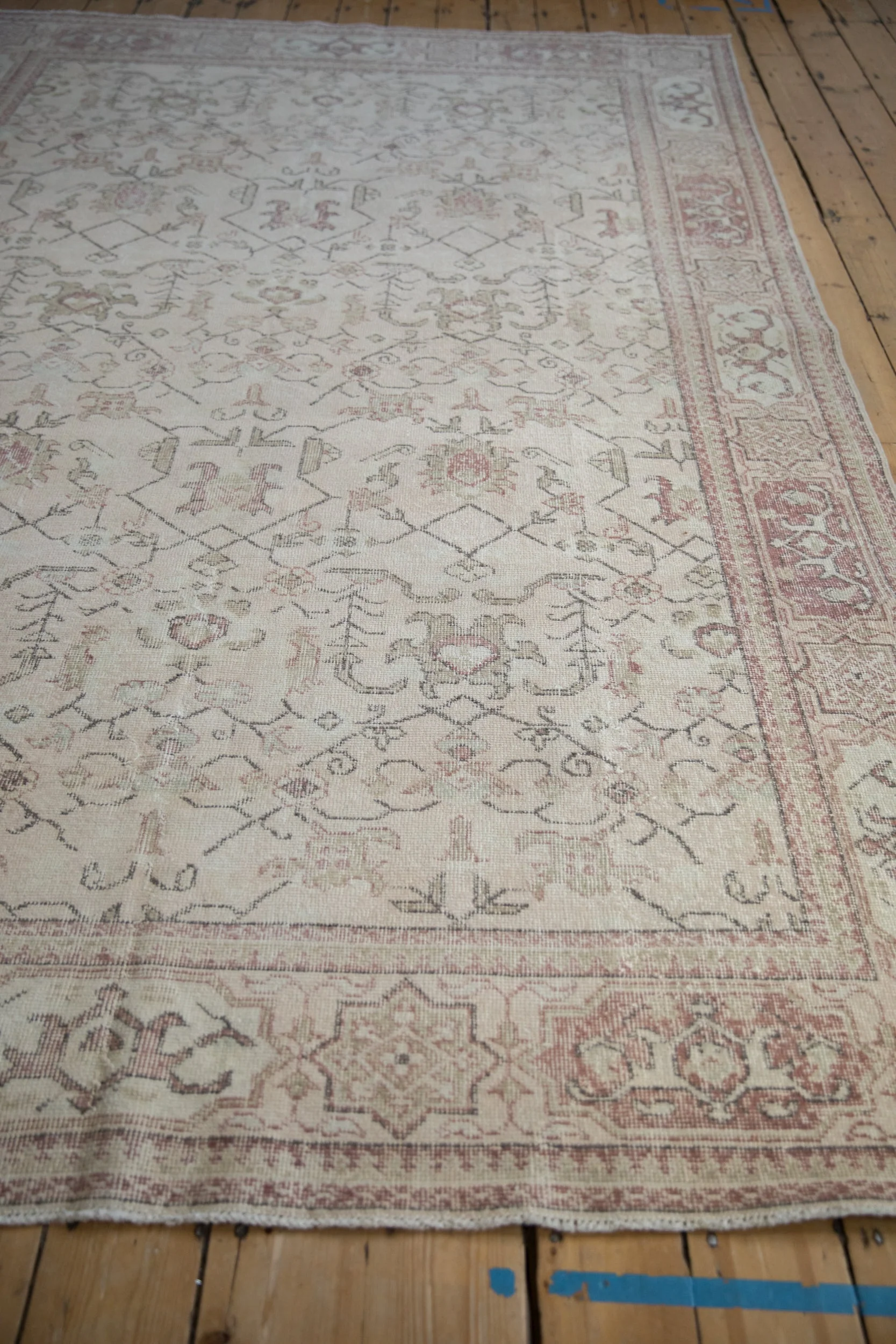 7x10.5 Vintage Distressed Oushak Carpet - Image 5