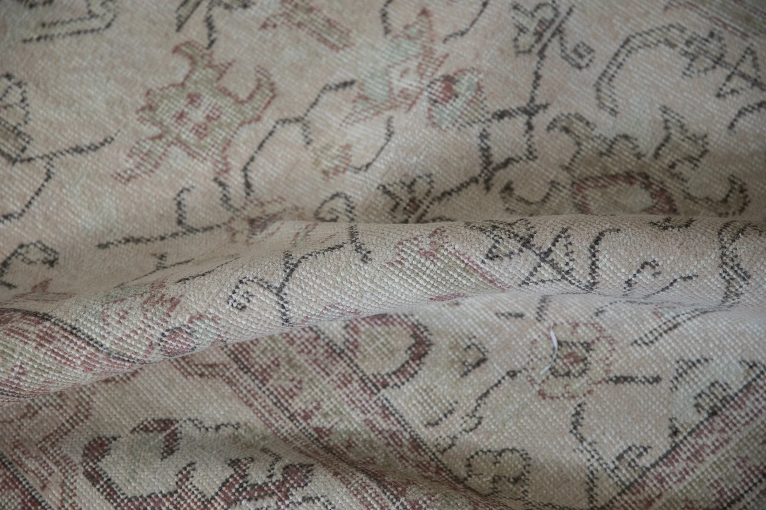 7x10.5 Vintage Distressed Oushak Carpet - Image 8