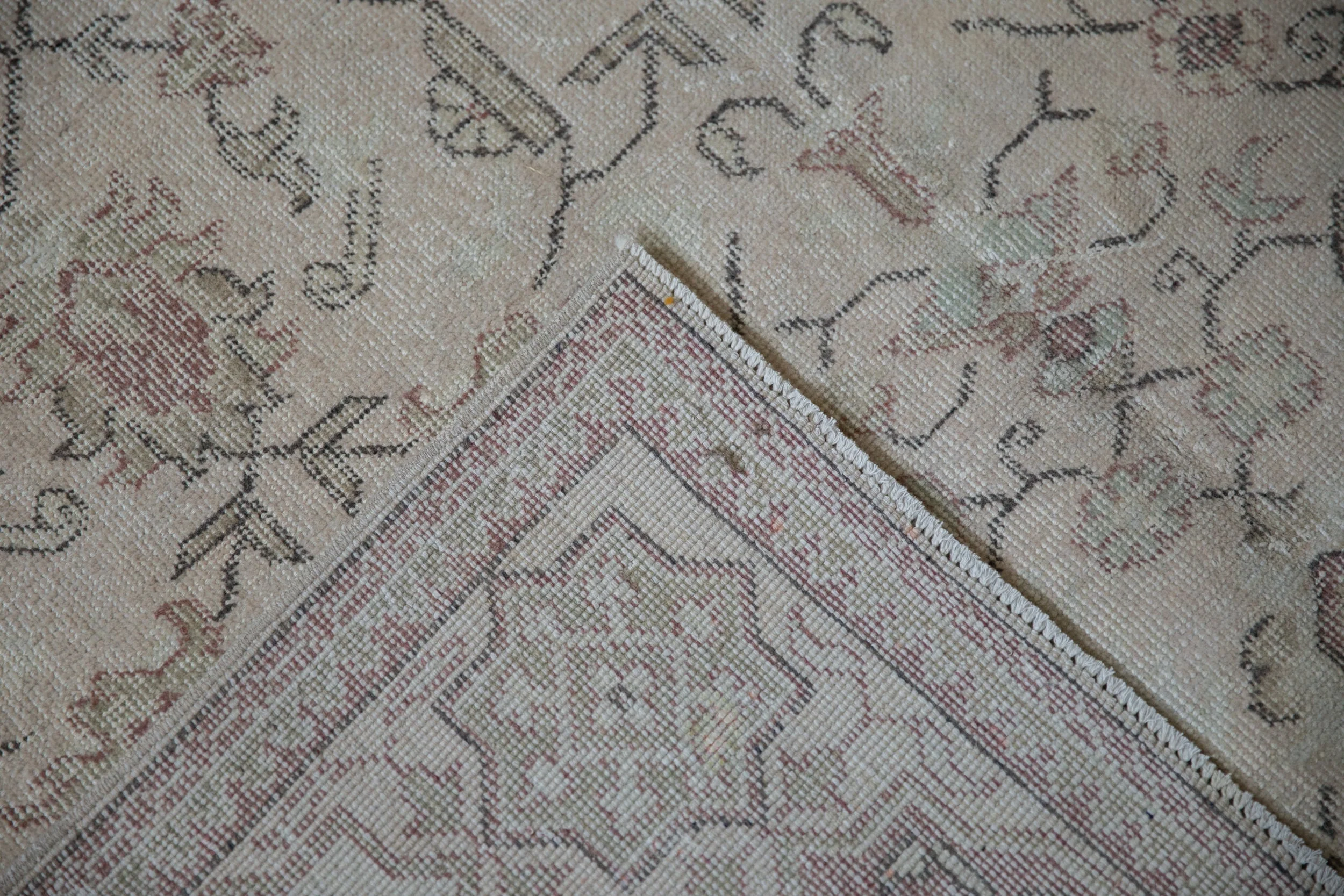 7x10.5 Vintage Distressed Oushak Carpet - Image 9