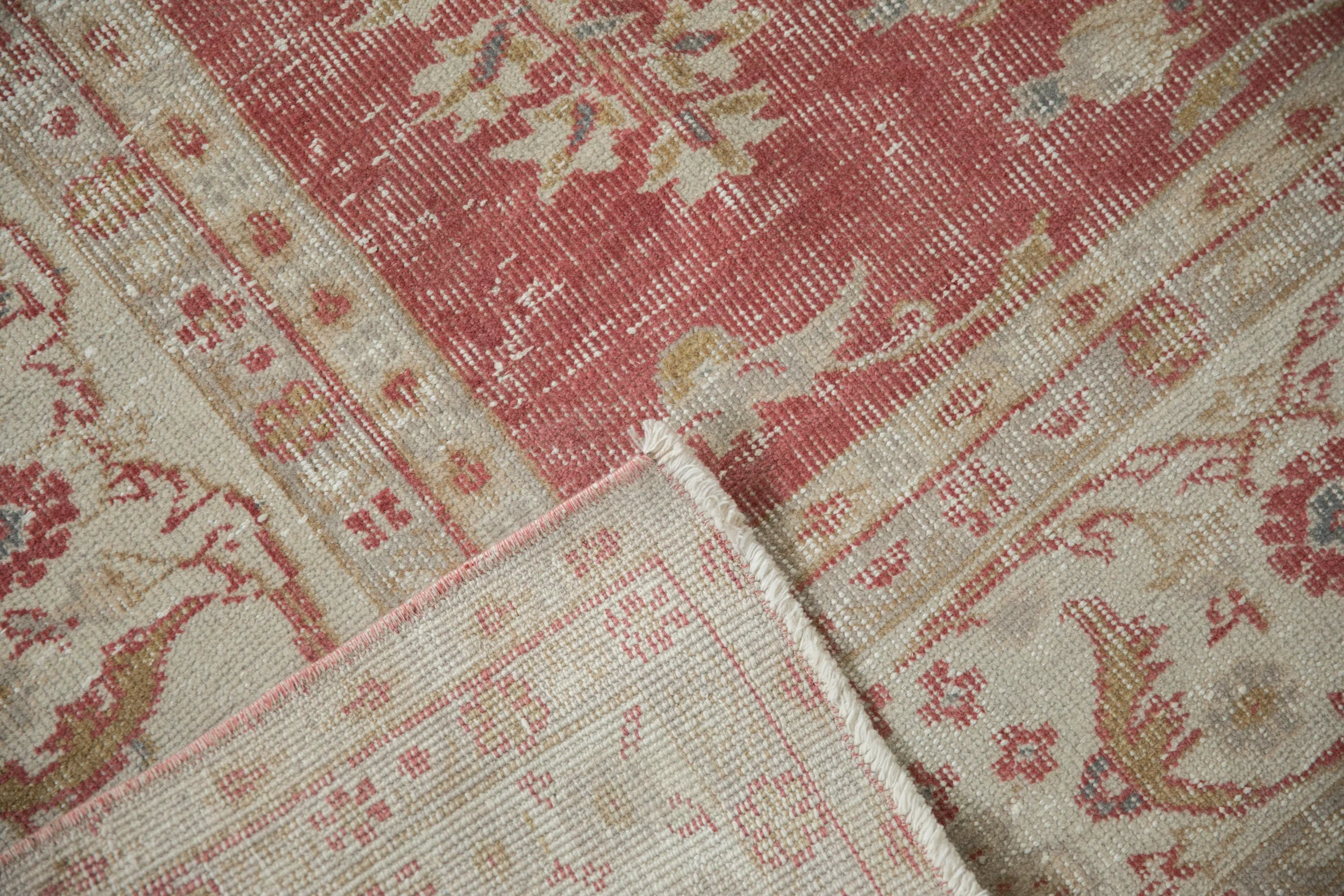 7x10.5 Vintage Distressed Oushak Carpet - Image 10