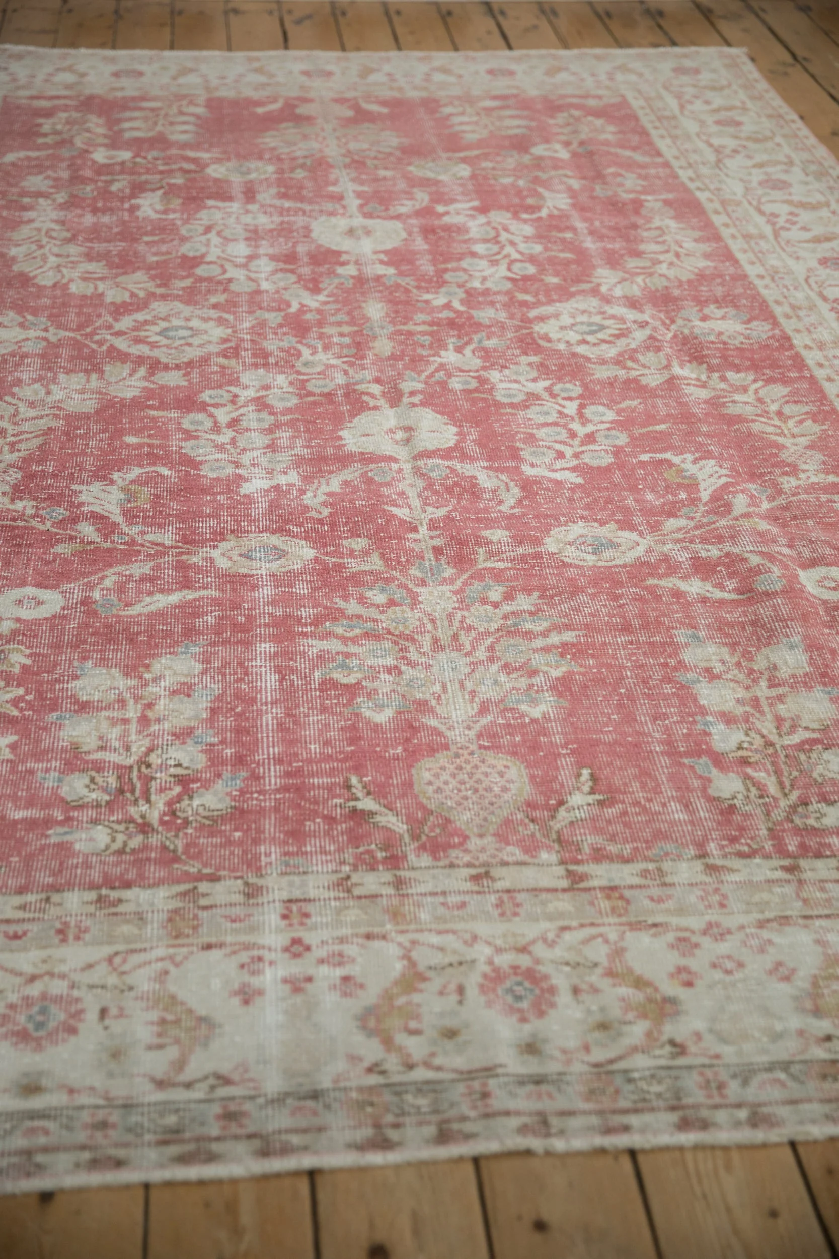 7x10.5 Vintage Distressed Oushak Carpet - Image 5