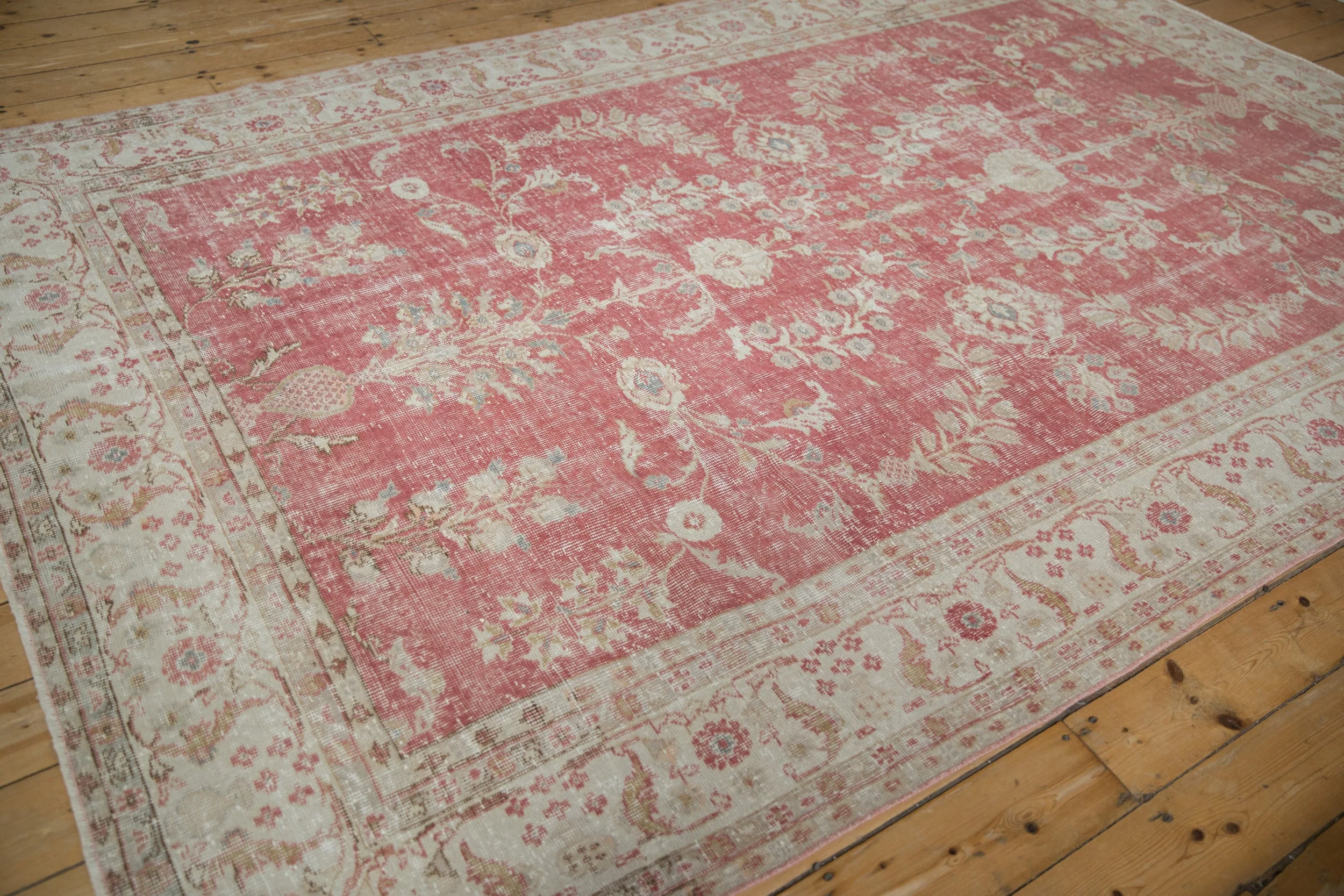 7x10.5 Vintage Distressed Oushak Carpet - Image 6