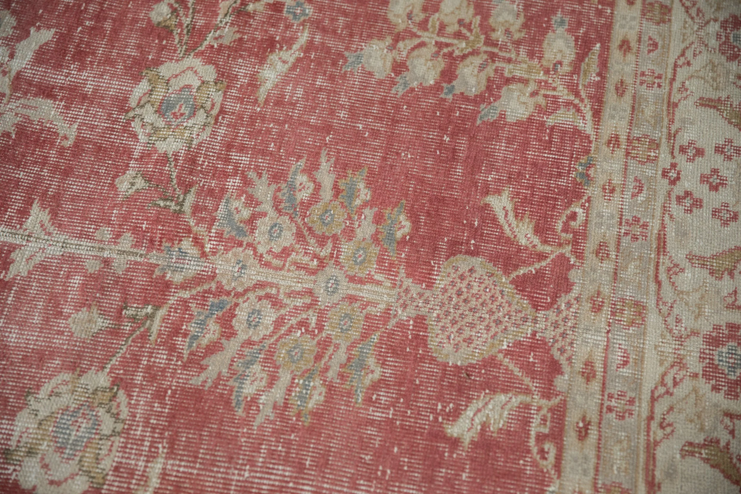 7x10.5 Vintage Distressed Oushak Carpet - Image 8