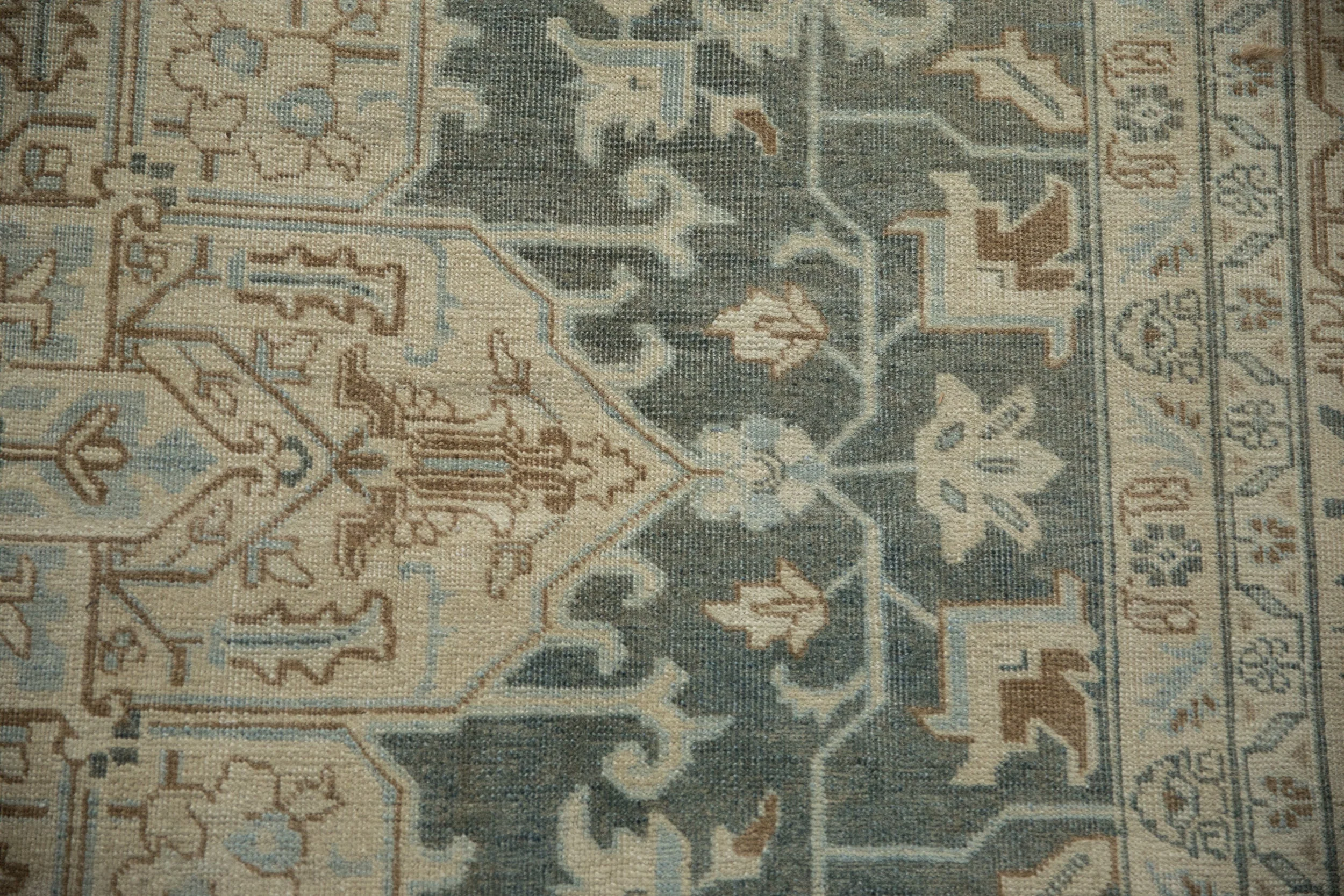7x10.5 Vintage Distressed Tabriz Carpet - Image 12