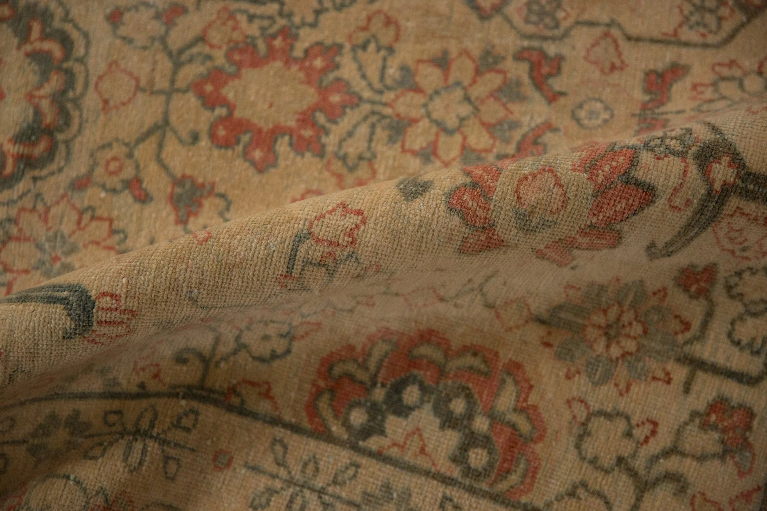 7x10.5 Vintage Distressed Tabriz Carpet - Image 14