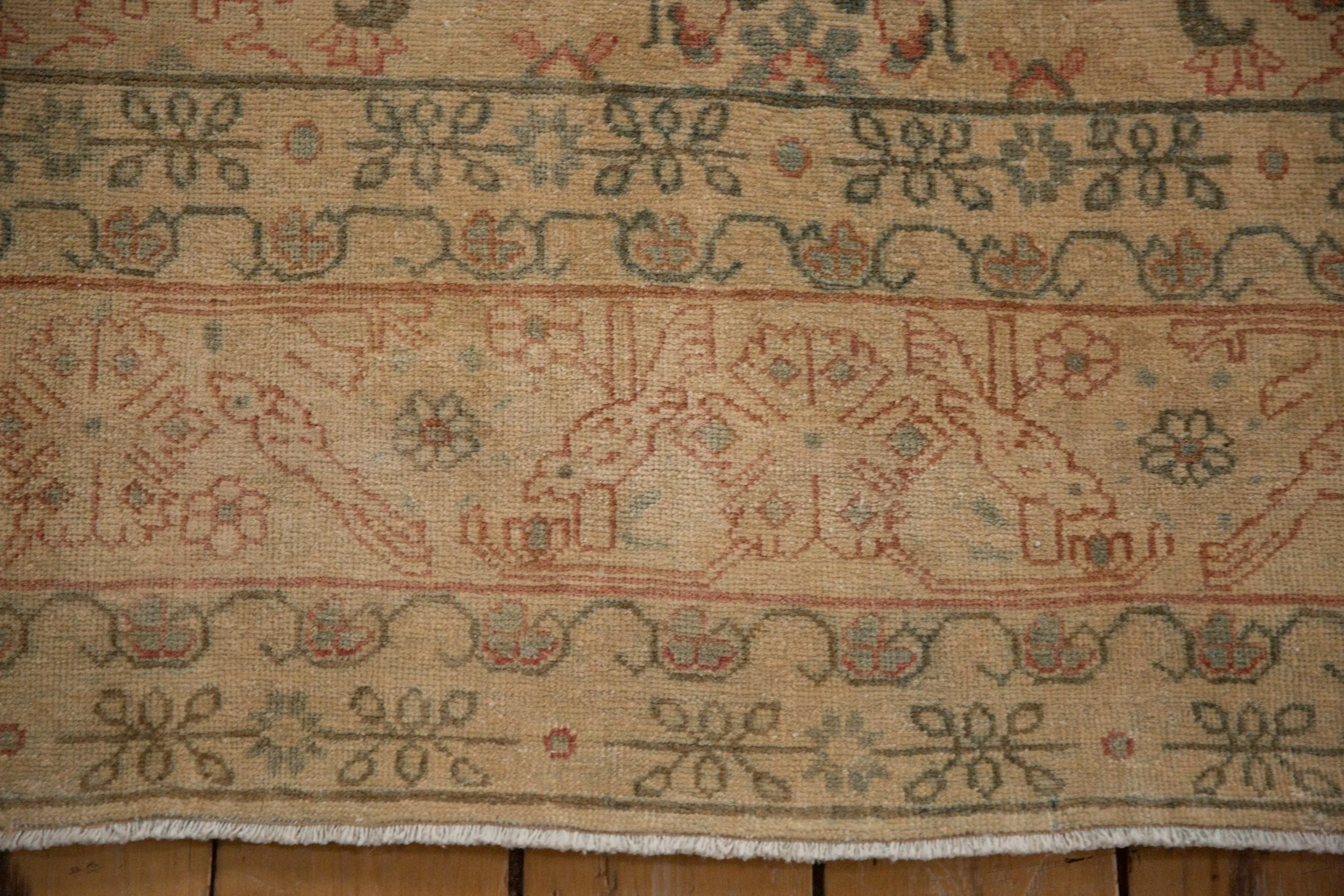 7x10.5 Vintage Distressed Tabriz Carpet - Image 9