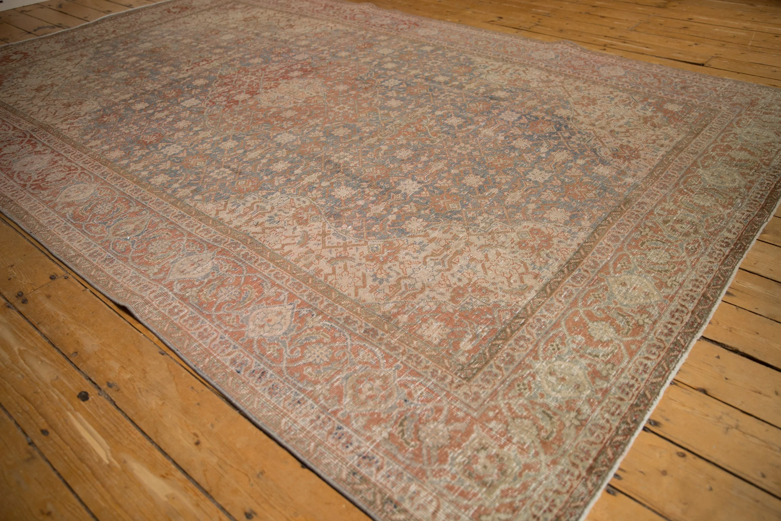 7x10.5 Vintage Distressed Tabriz Carpet - Image 4