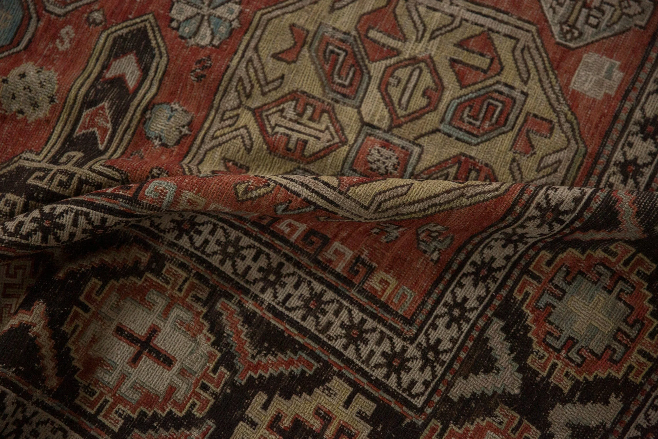7x10 Antique Caucasian Soumac Carpet - Image 13