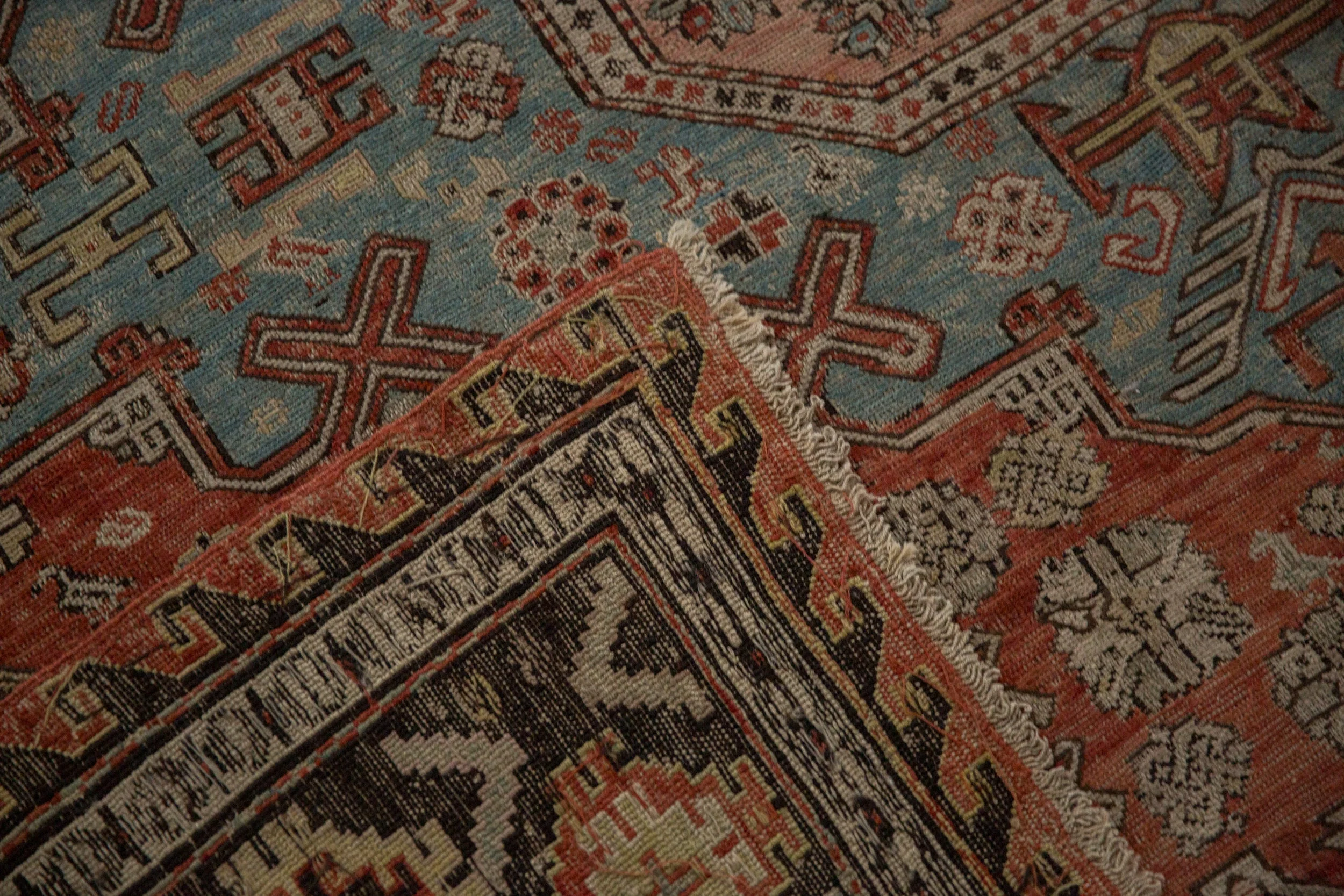 7x10 Antique Caucasian Soumac Carpet - Image 14