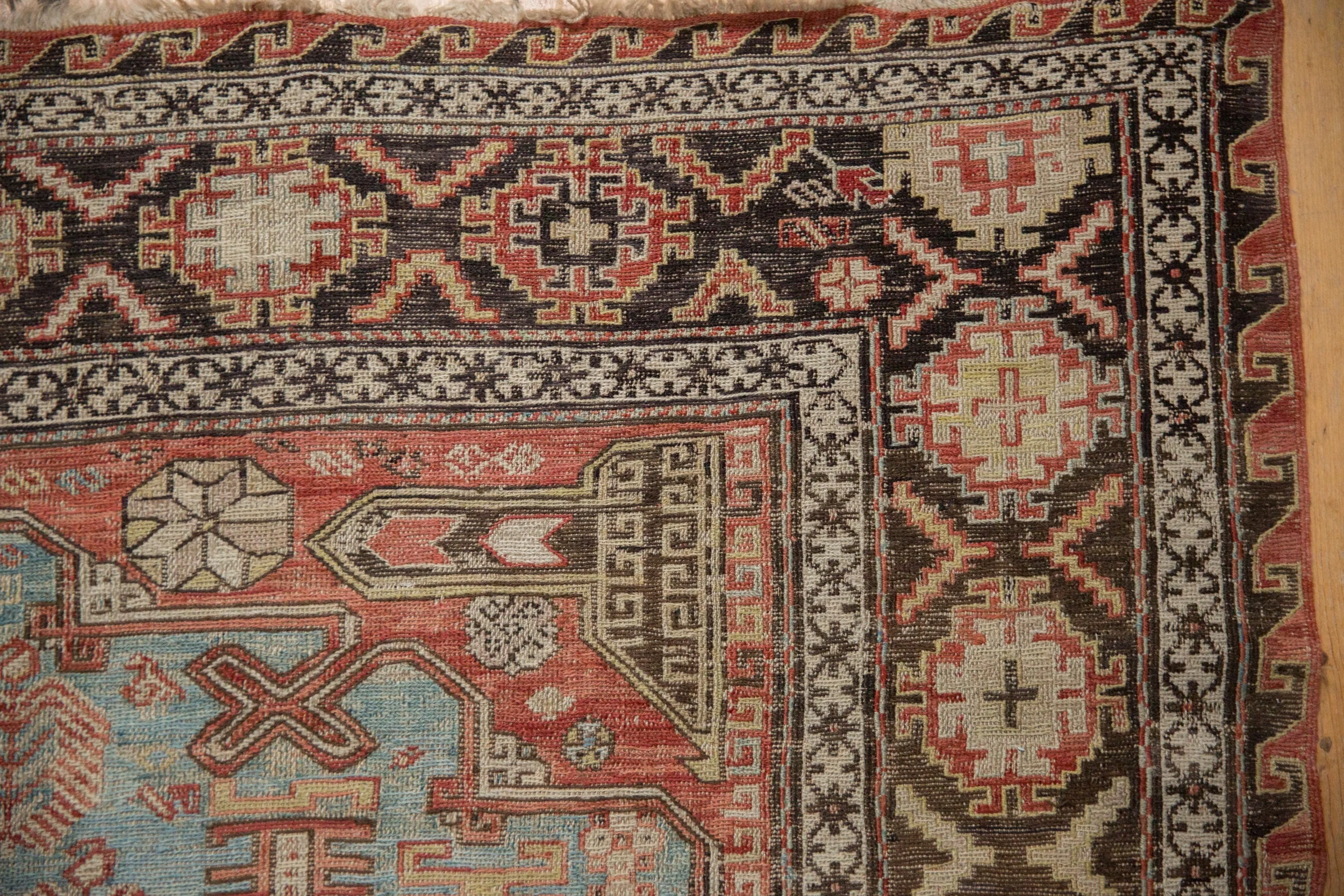 7x10 Antique Caucasian Soumac Carpet - Image 3