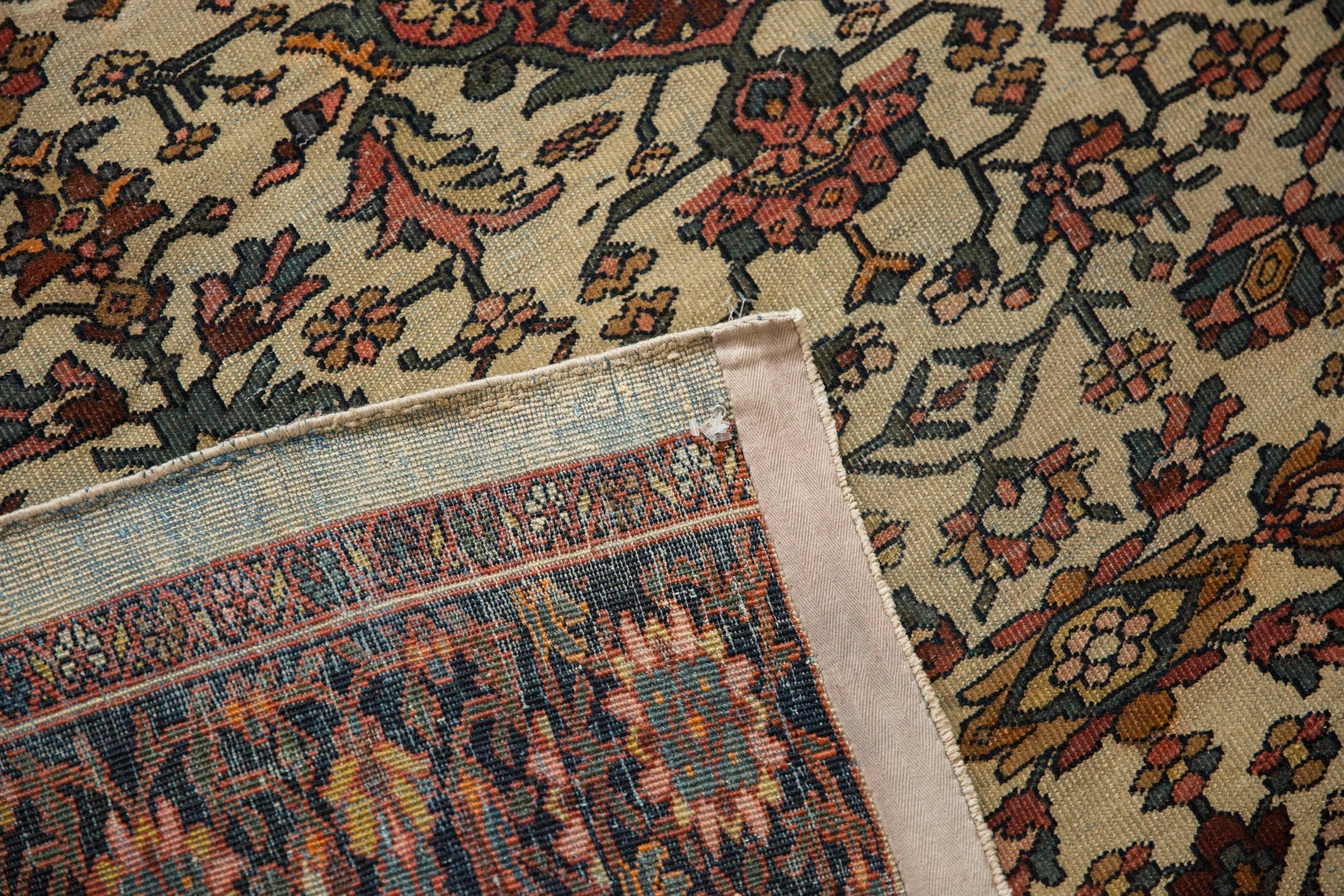 7x10 Antique Farahan Sarouk Carpet - Image 9