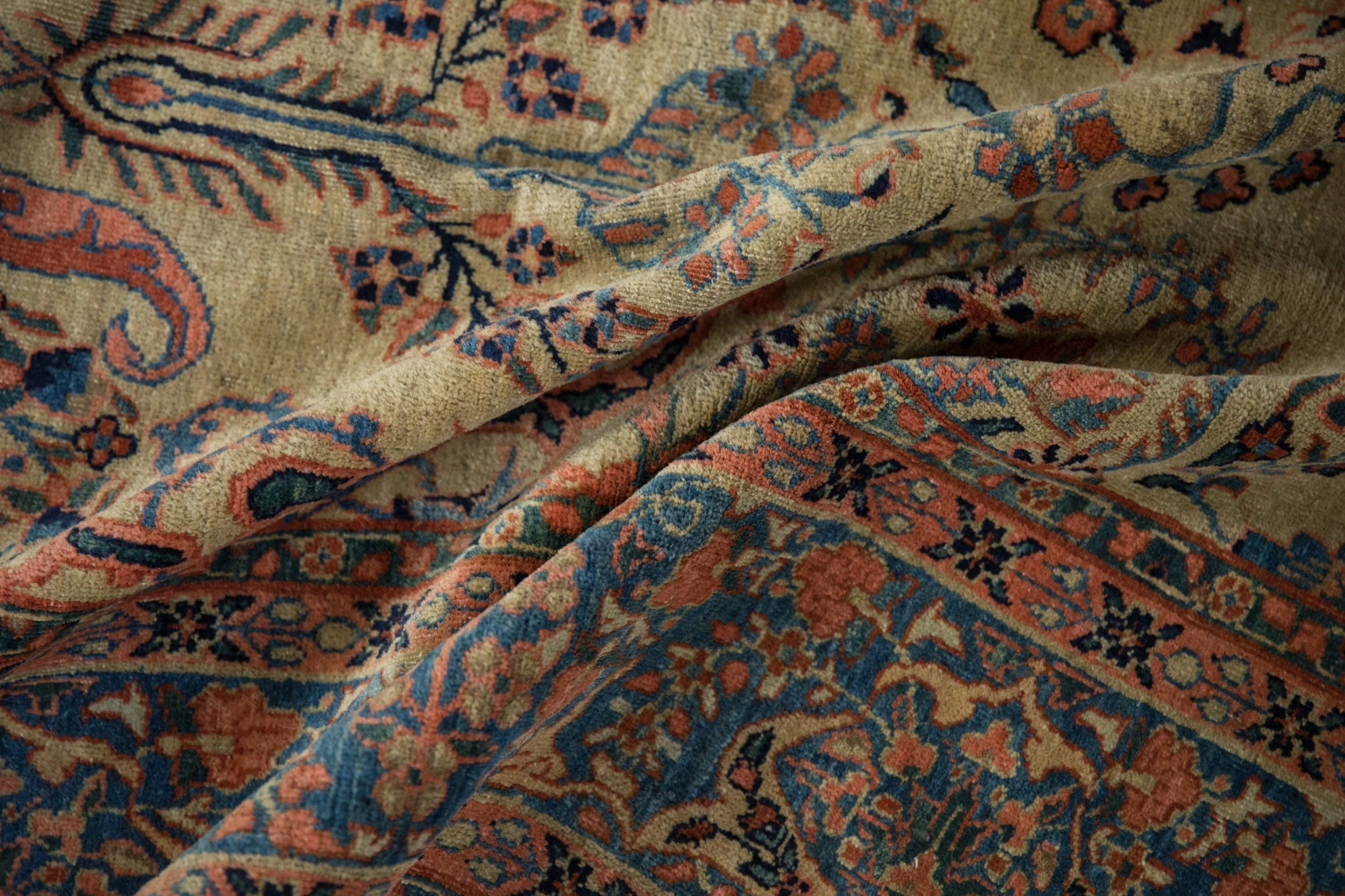 7x10 Antique Farahan Sarouk Carpet - Image 11