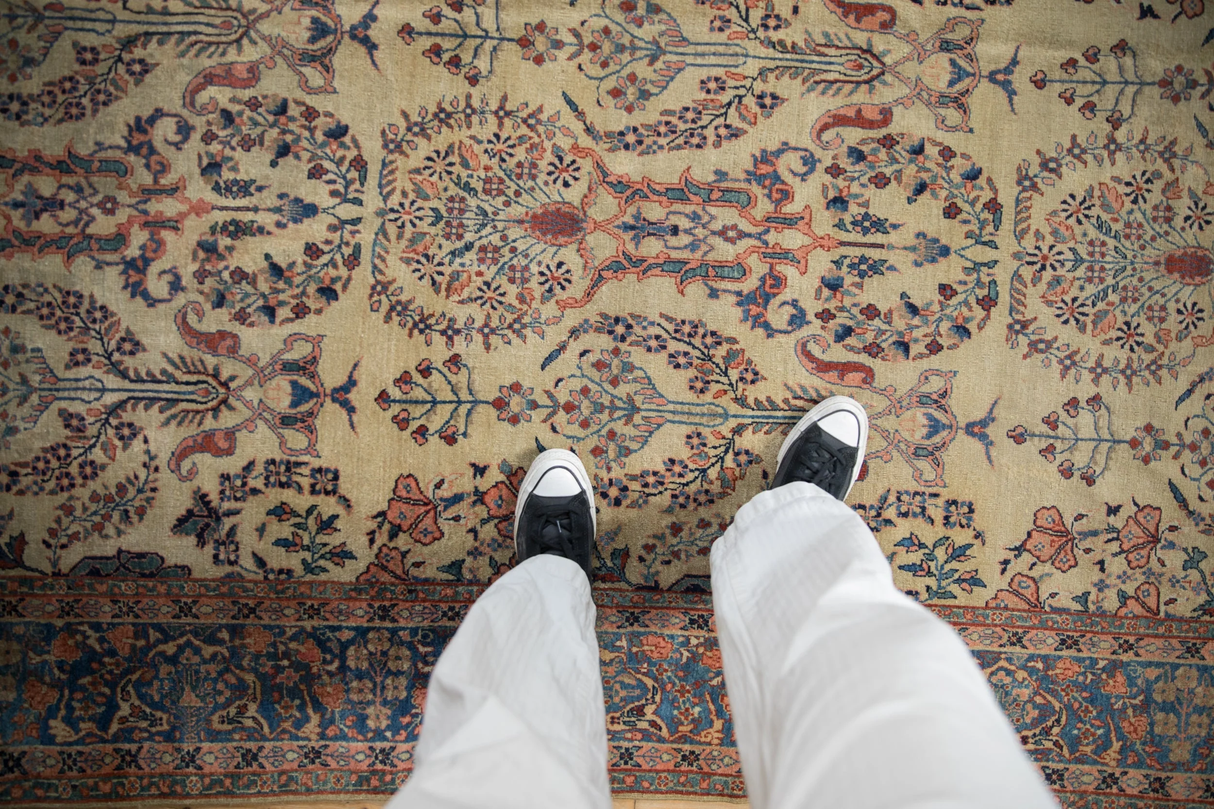 7x10 Antique Farahan Sarouk Carpet - Image 2
