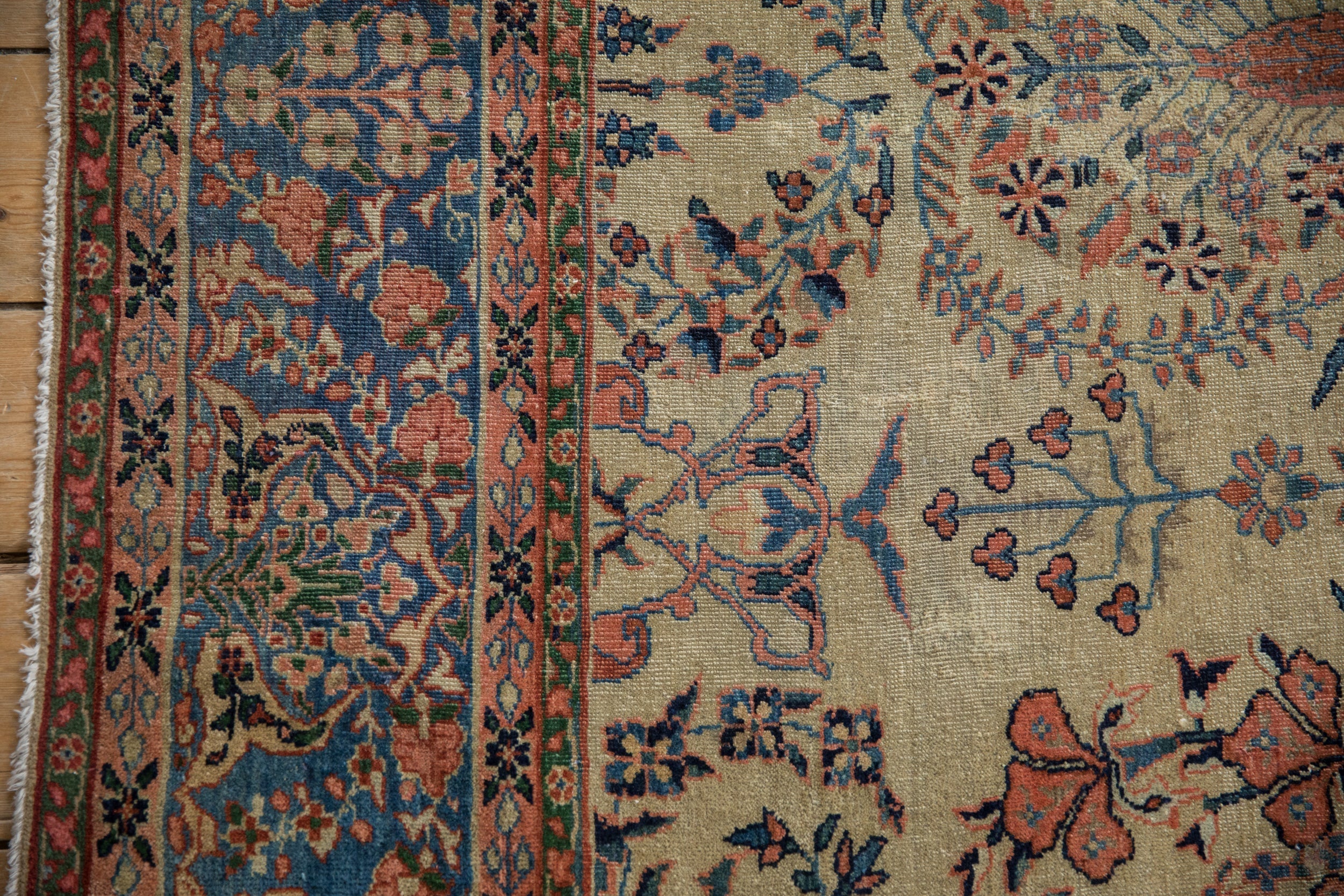 7x10 Antique Farahan Sarouk Carpet - Image 4