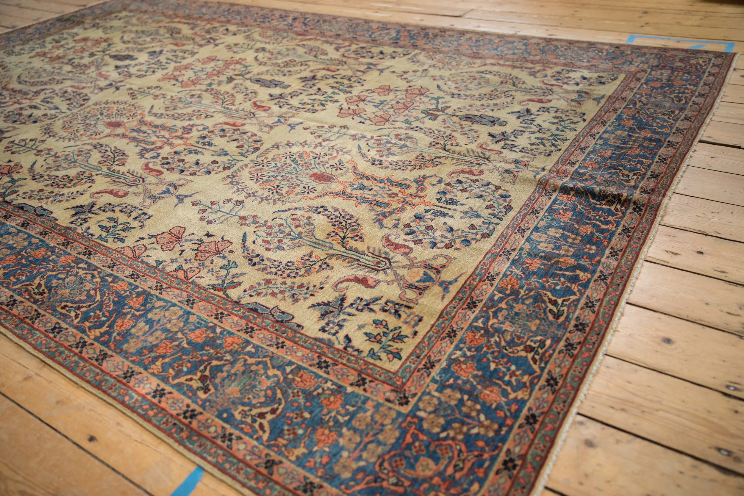 7x10 Antique Farahan Sarouk Carpet - Image 5