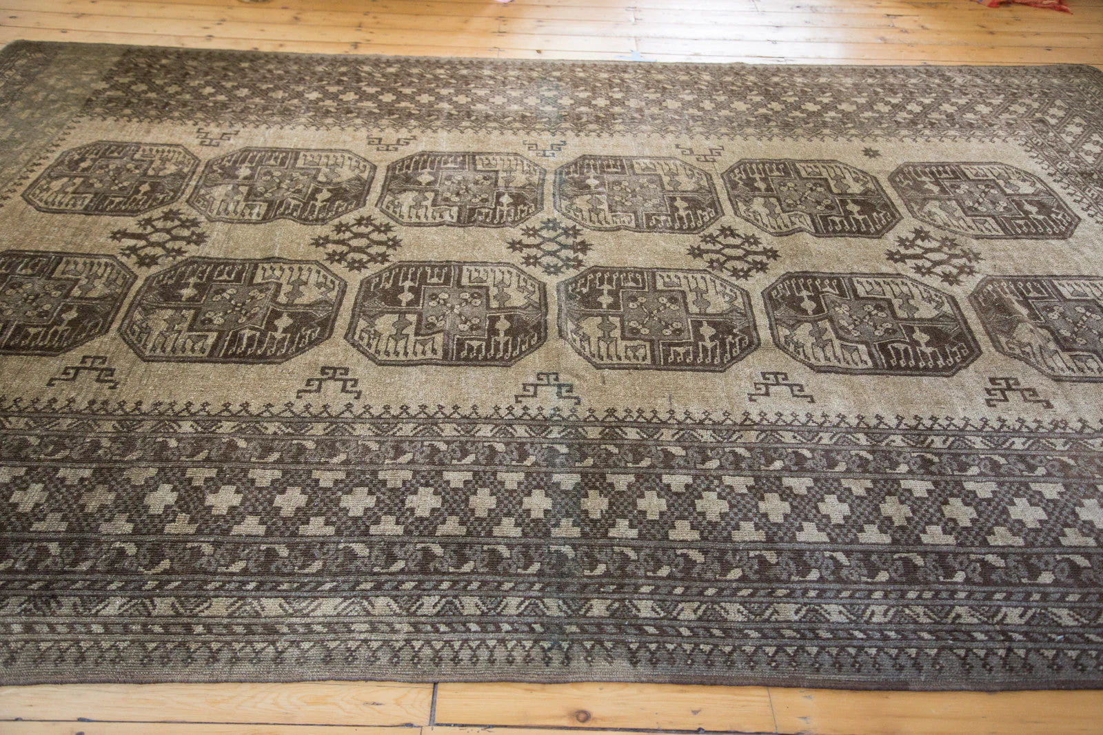 7x10 Vintage Afghani Carpet - Image 6