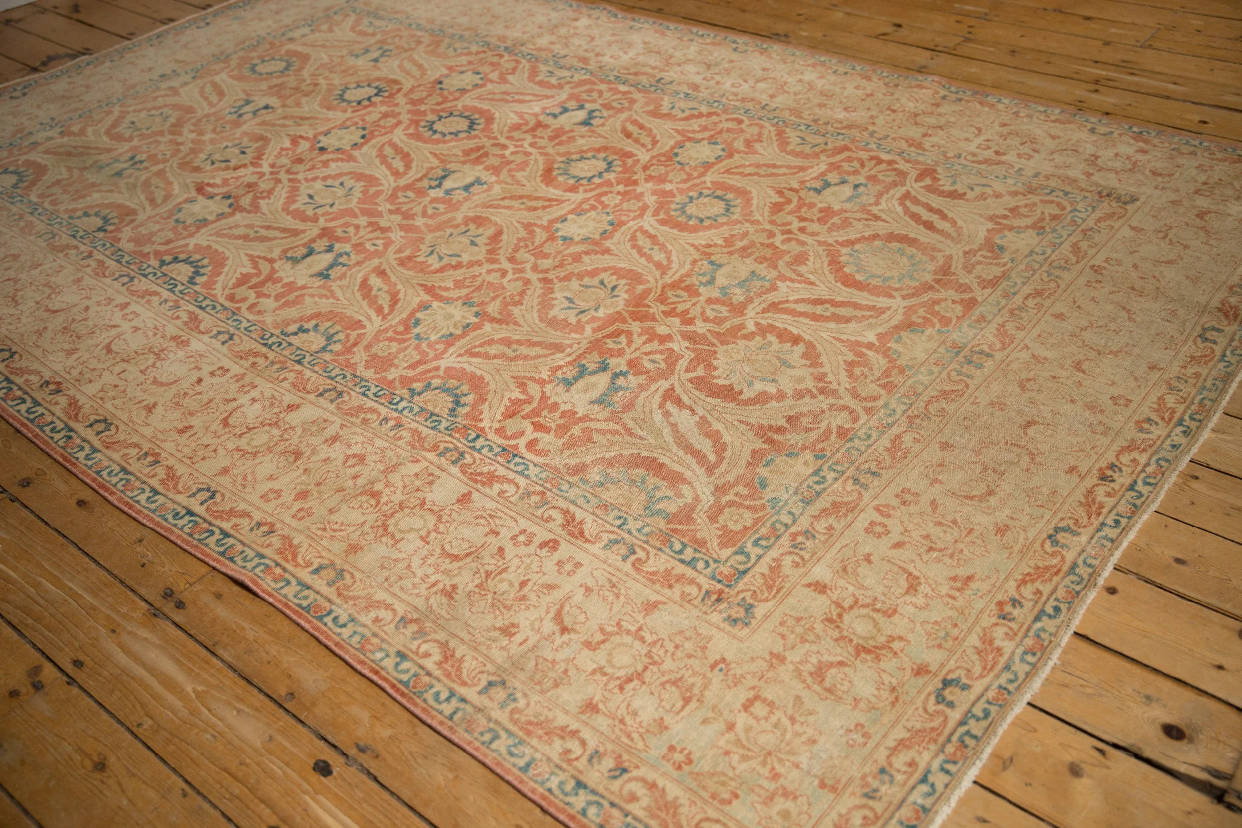 7x10 Vintage Distressed Kashan Carpet - Image 4