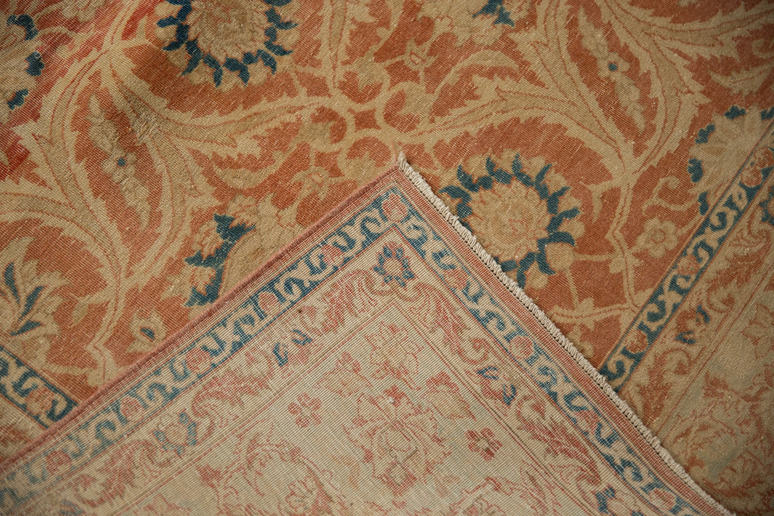 7x10 Vintage Distressed Kashan Carpet - Image 7