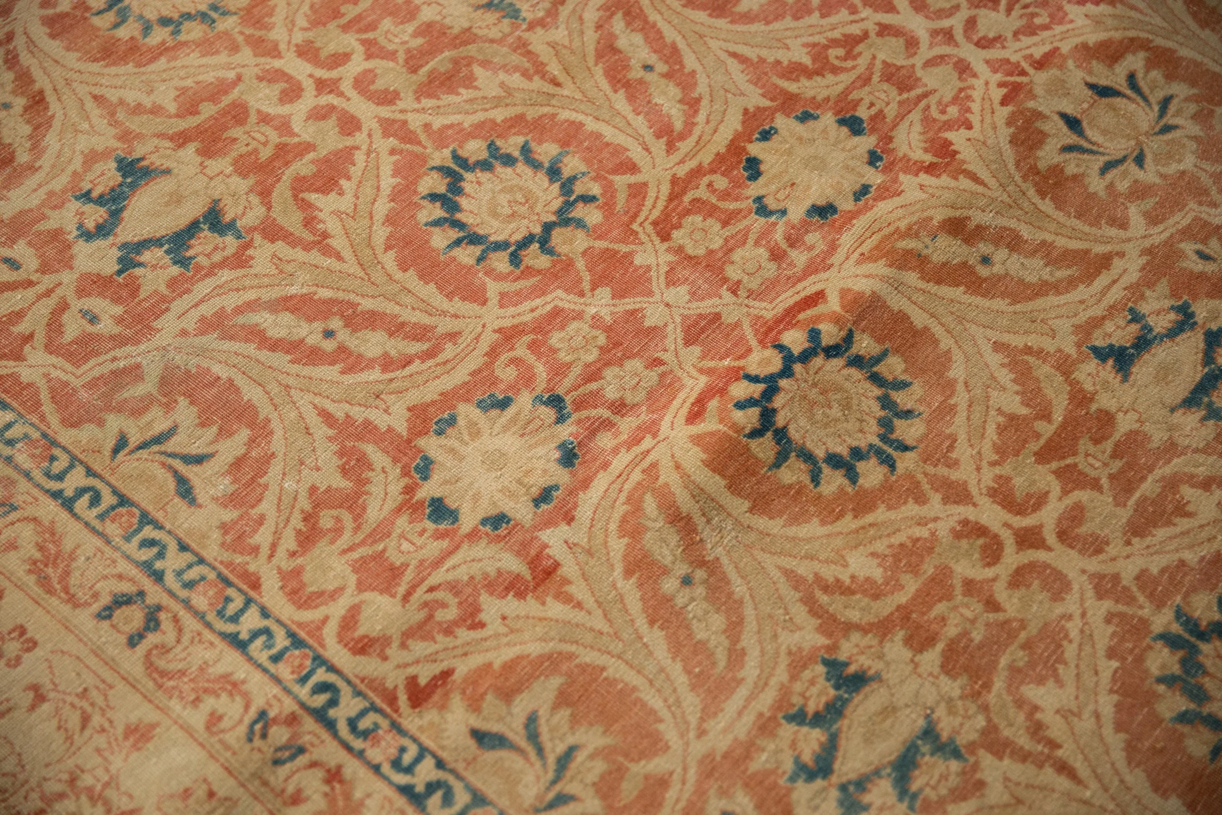 7x10 Vintage Distressed Kashan Carpet - Image 8