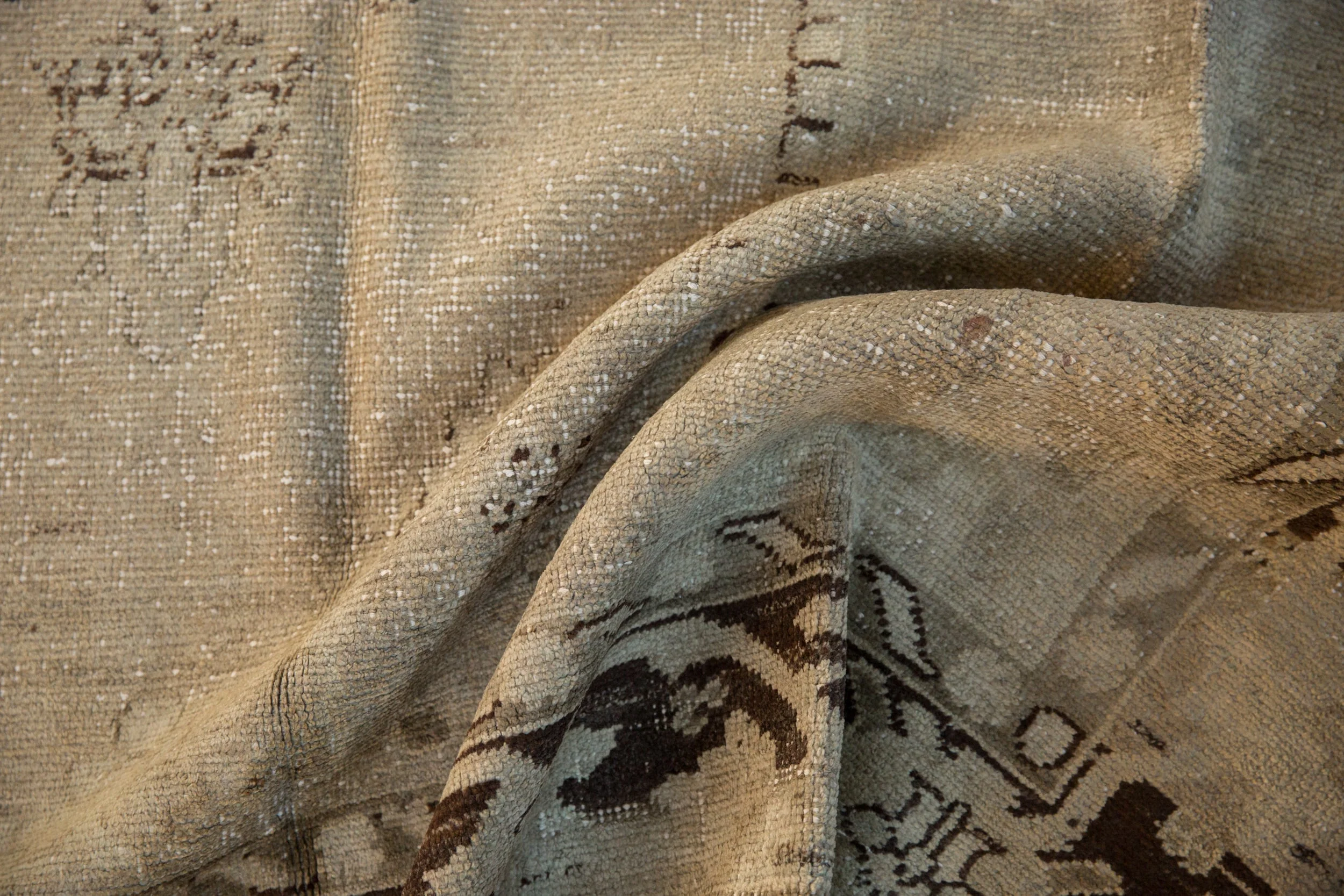 7x10 Vintage Distressed Oushak Carpet - Image 10