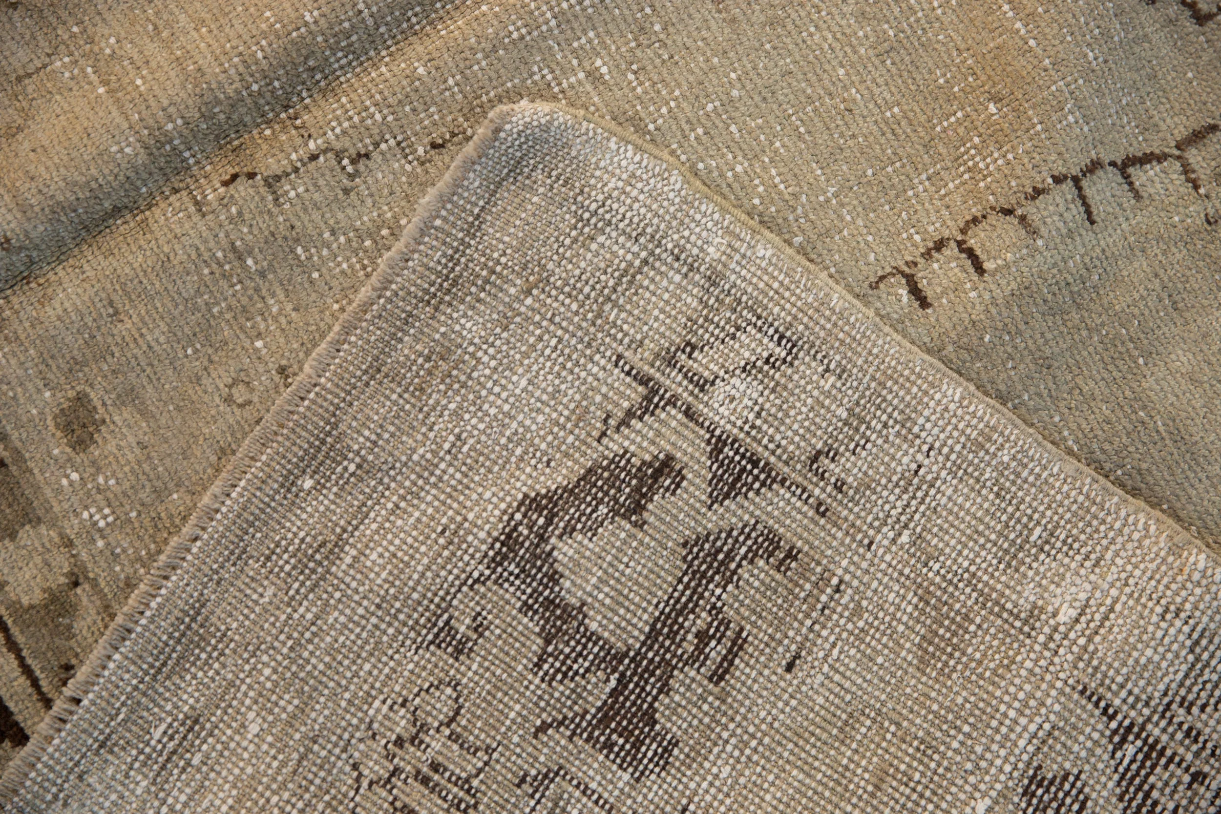 7x10 Vintage Distressed Oushak Carpet - Image 11